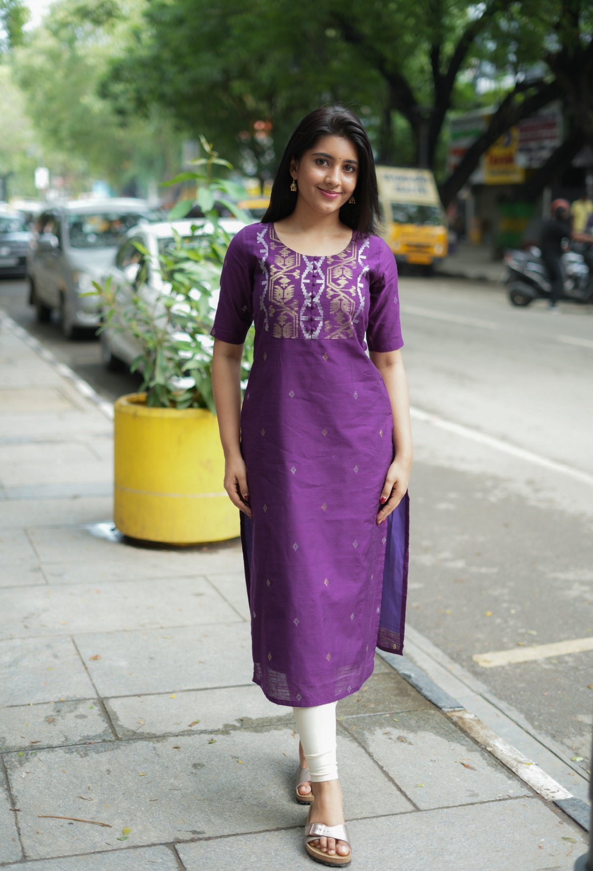 Preethi-Jamdani(Violet)