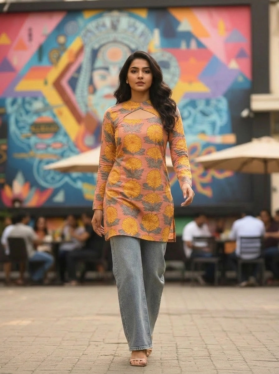 Megha-2 in 1 short Kurti ( VC769)