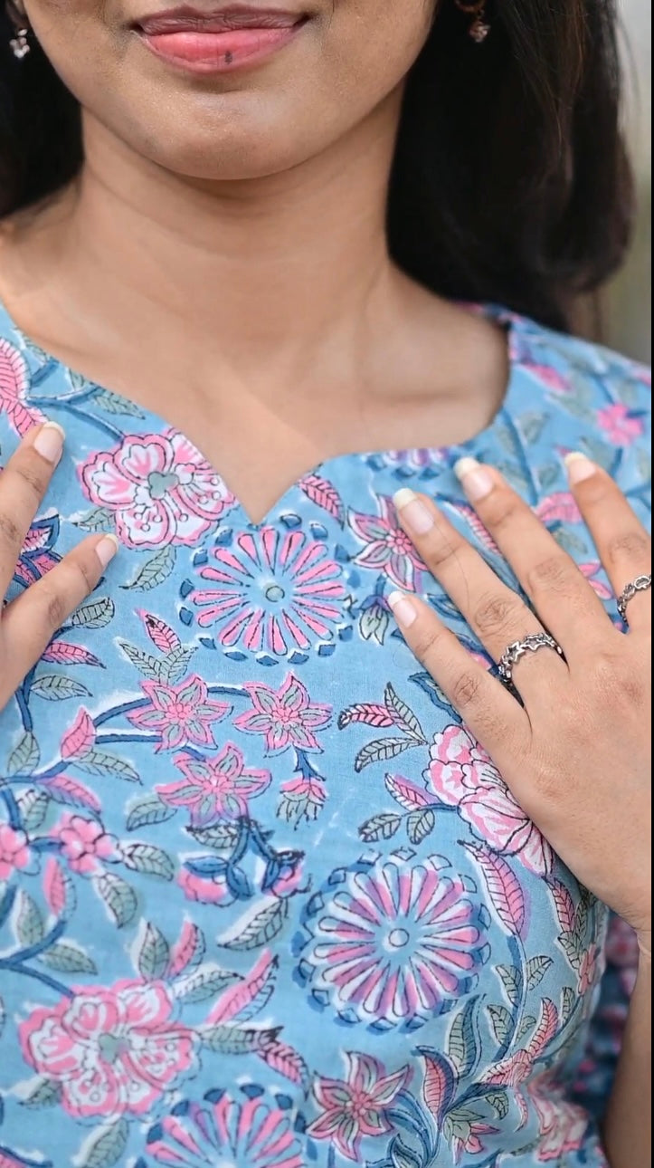 Madhu (Floral-Blue)