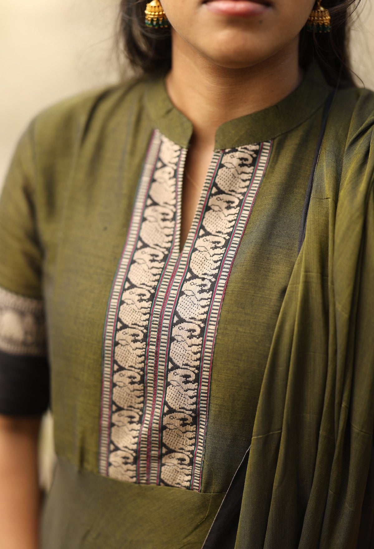 Arti – Sage Narayanpet Anarkali with Black Dupatta