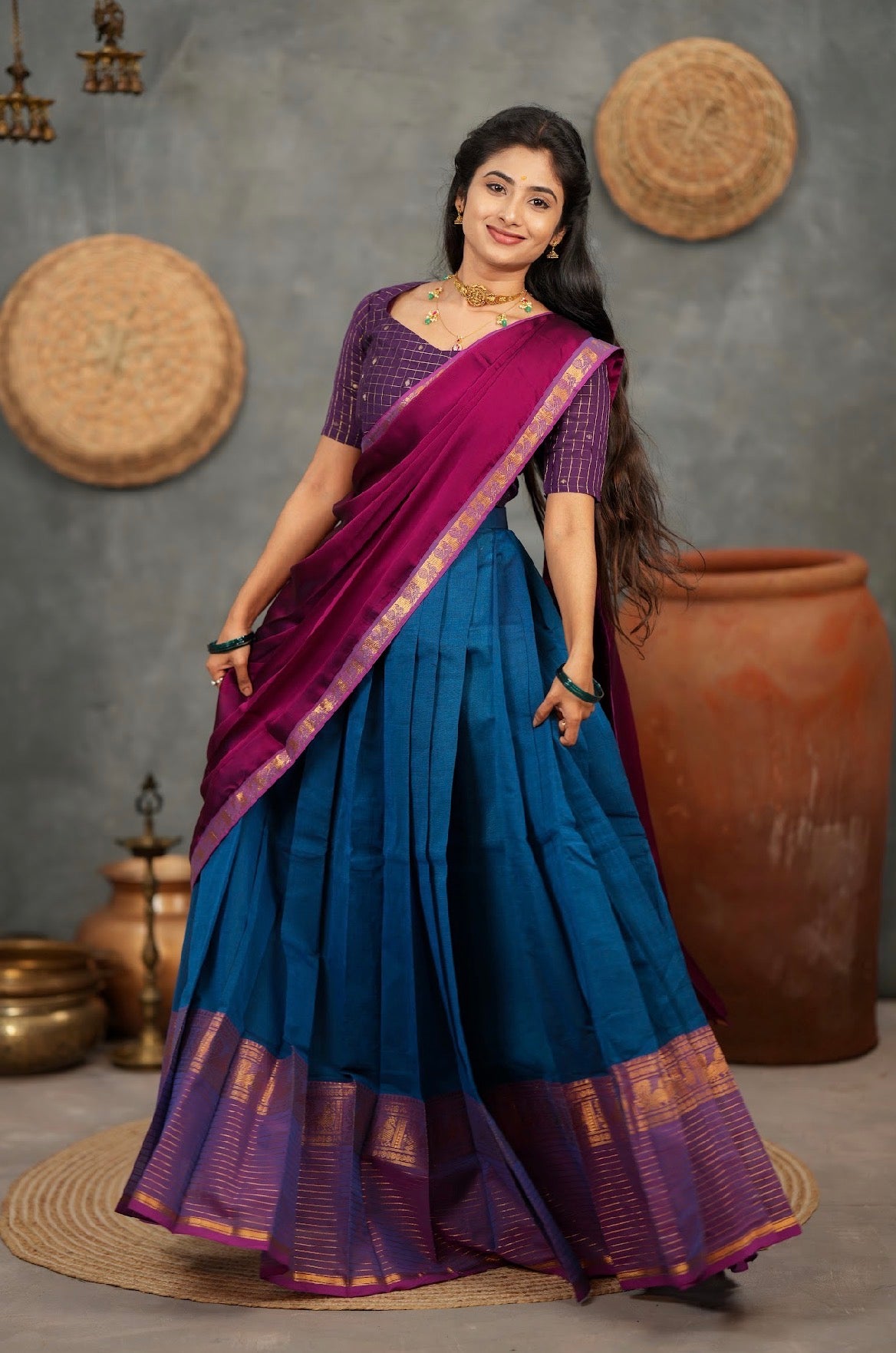 RANGANAYAKI-Blue with violet