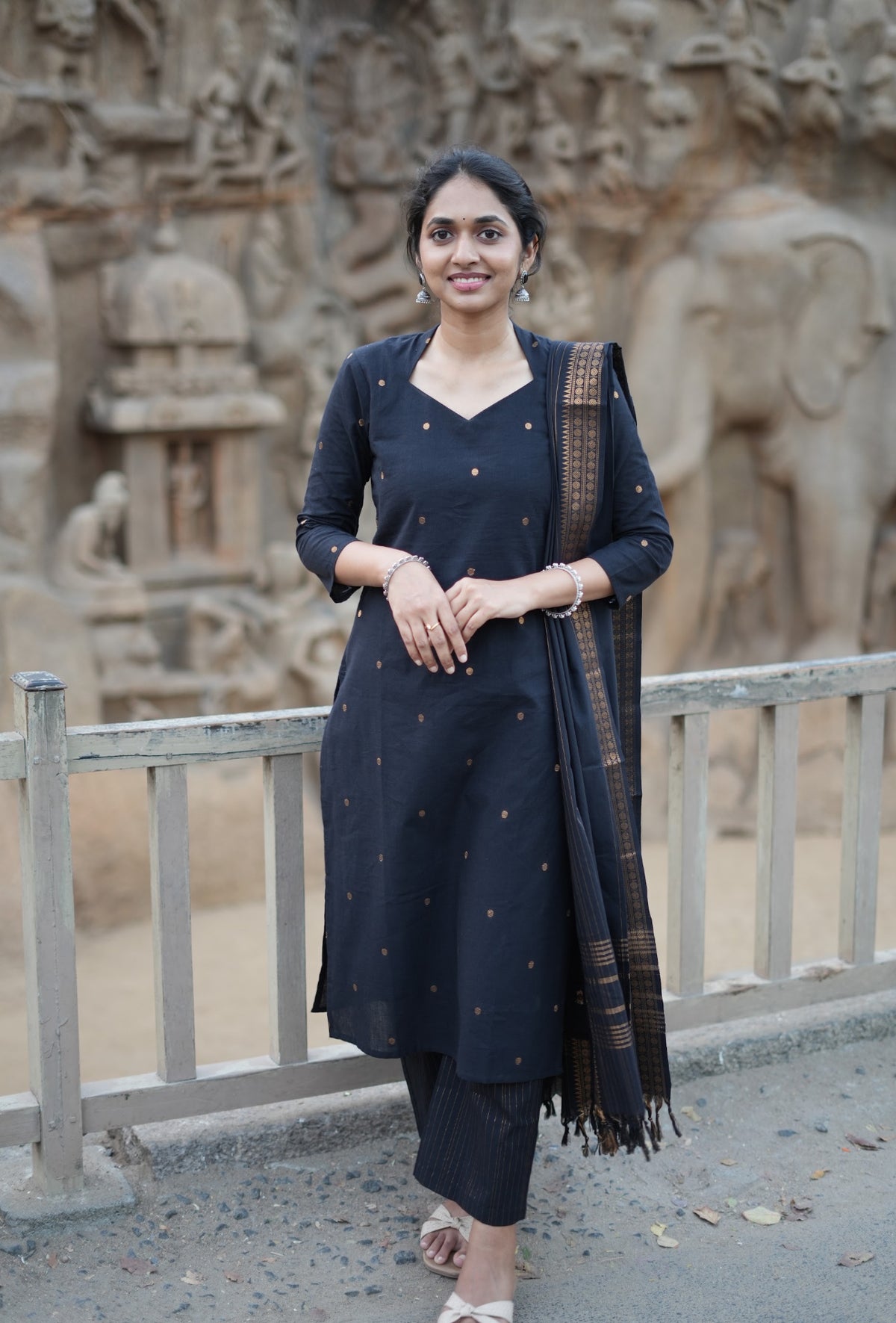 ANUSHA-Southcotton polka set