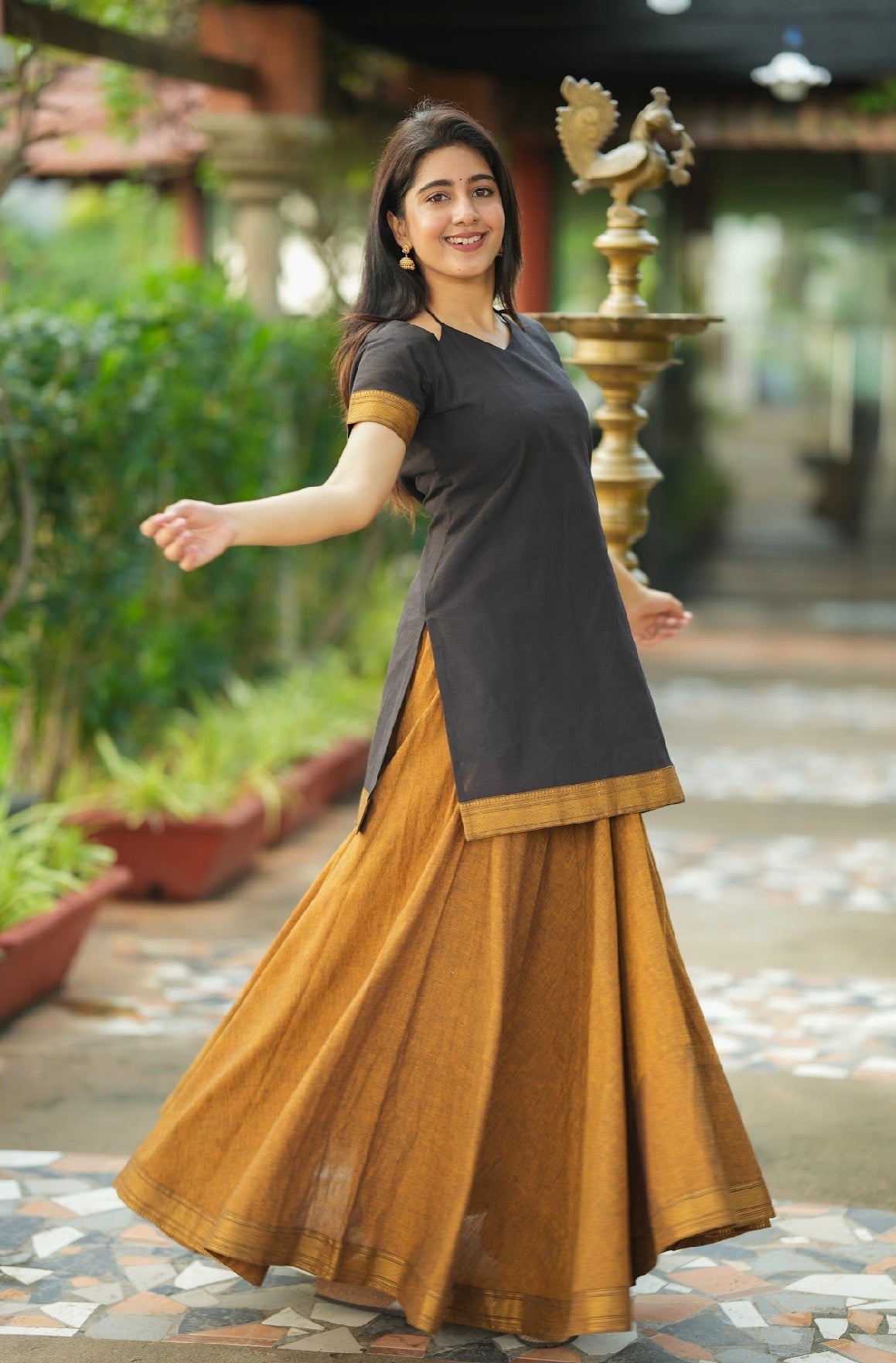Subathra-Skirt and crop top