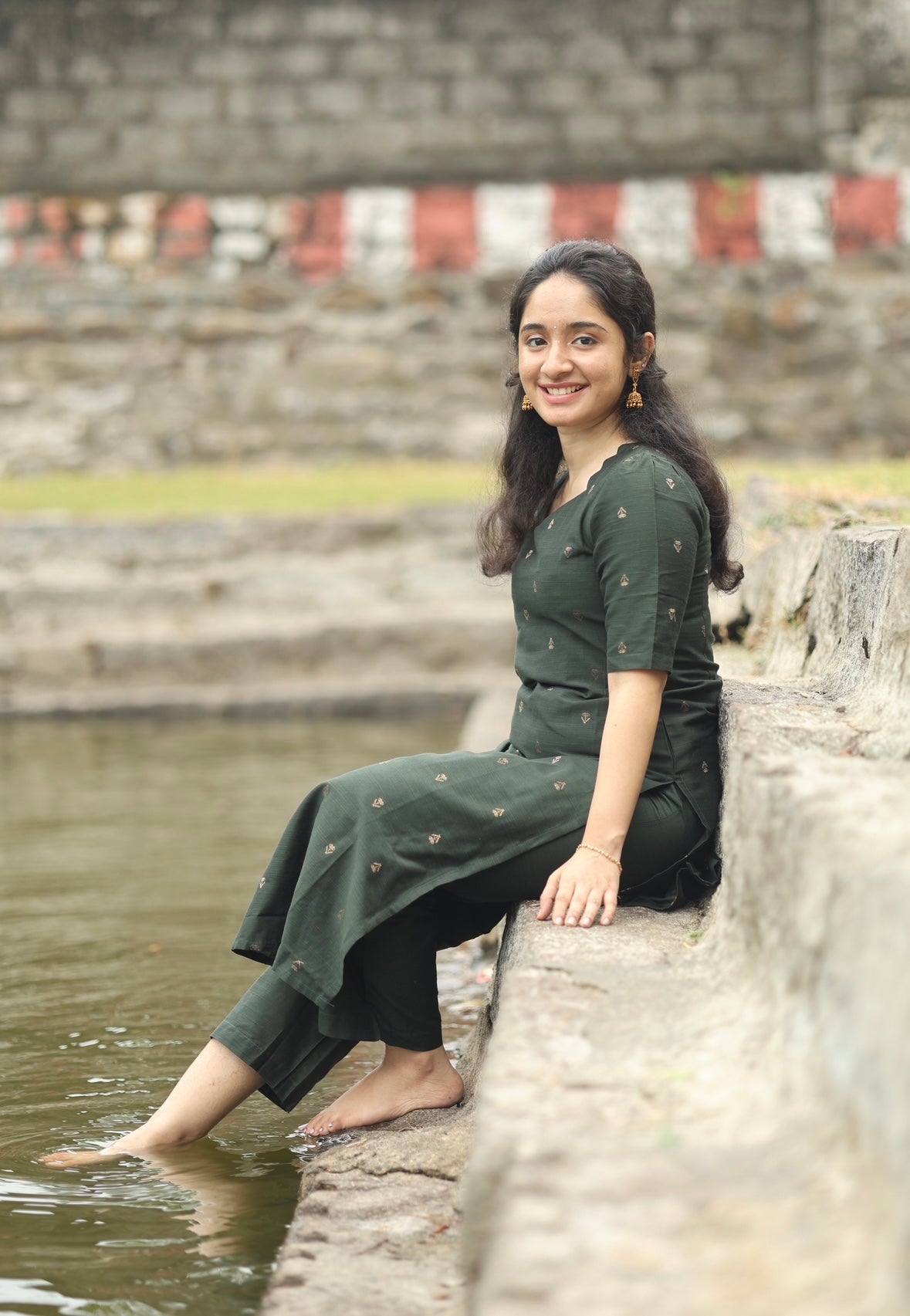 Meenakshi-Bottle green