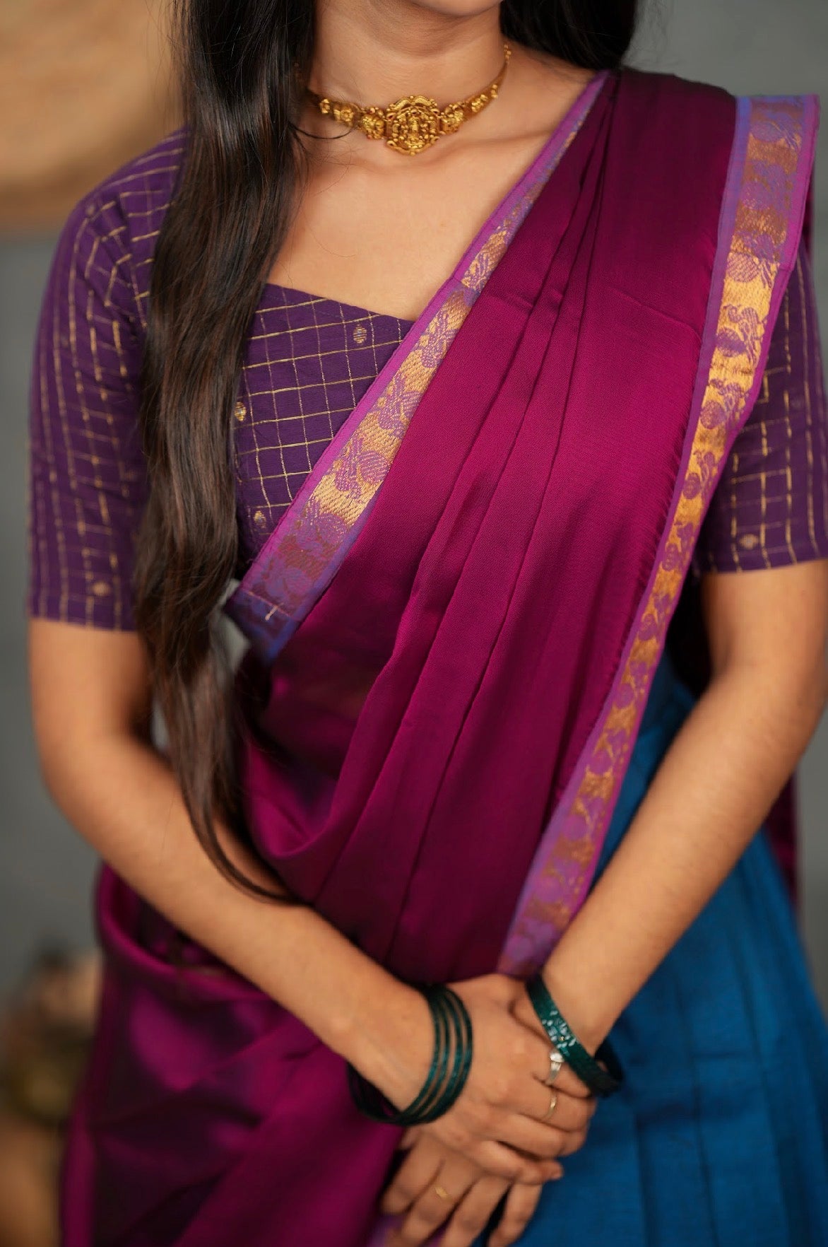 RANGANAYAKI-Blue with violet