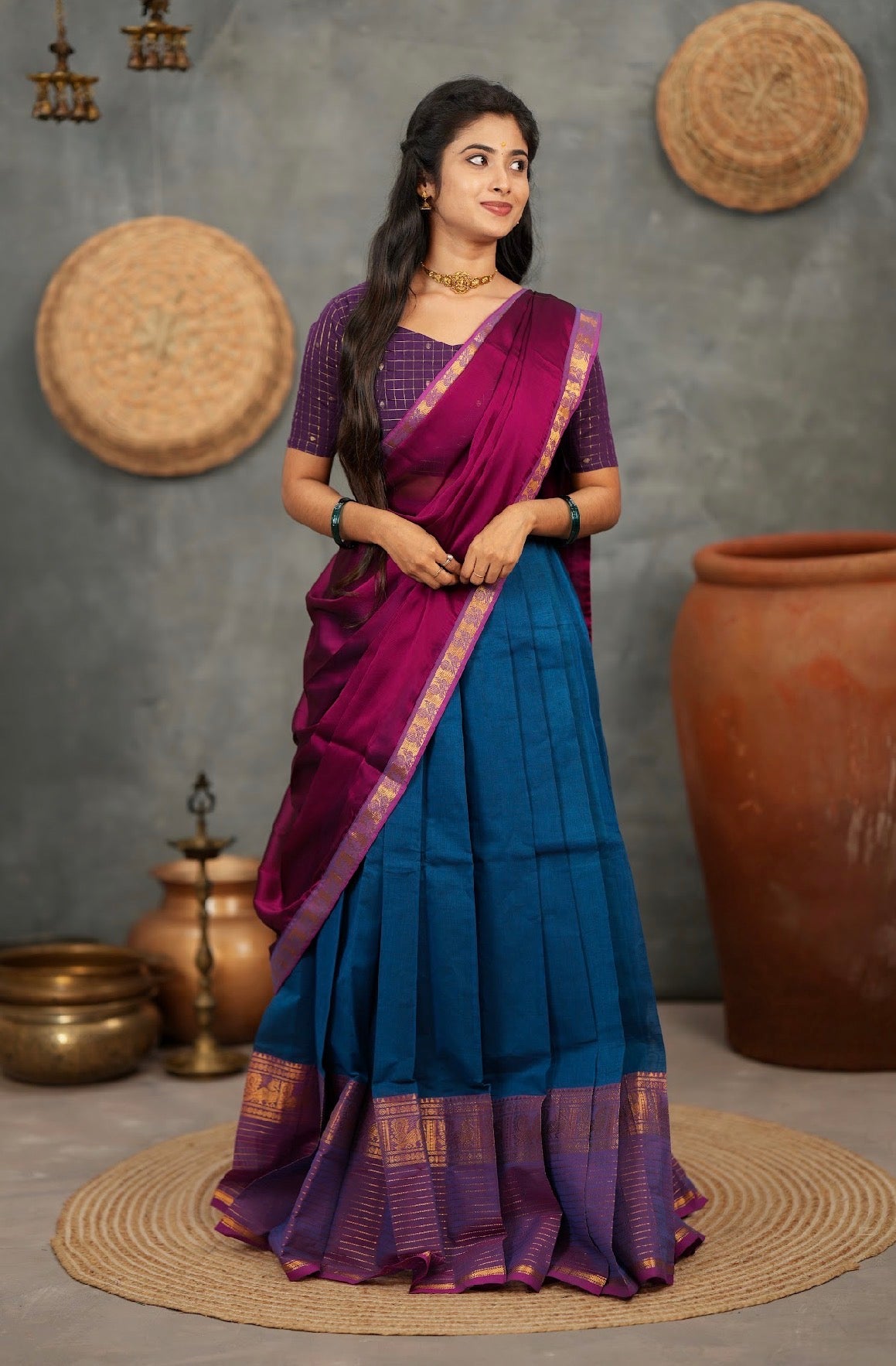 RANGANAYAKI-Blue with violet
