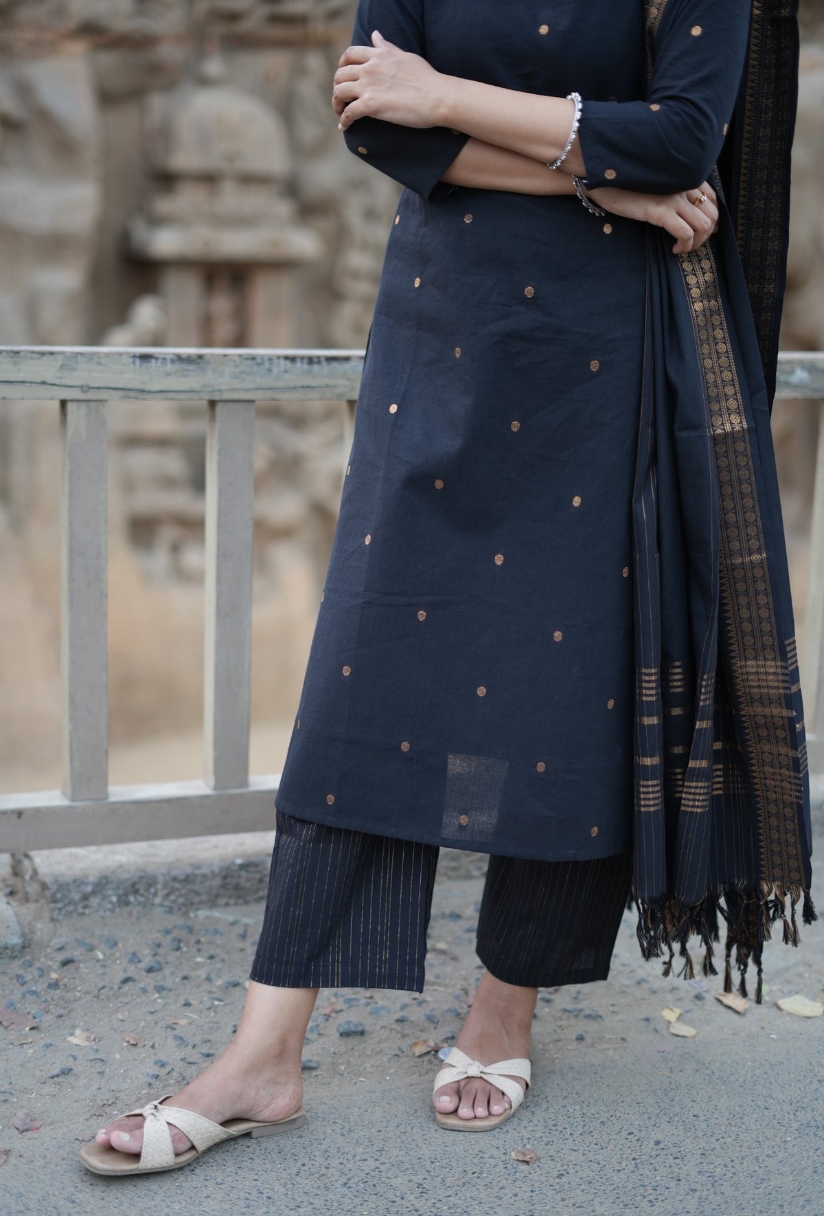 ANUSHA-Southcotton polka set