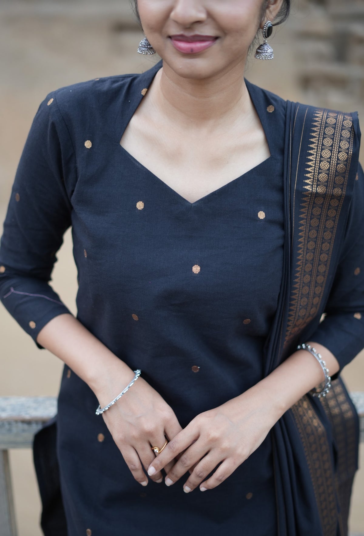 ANUSHA-Southcotton polka set