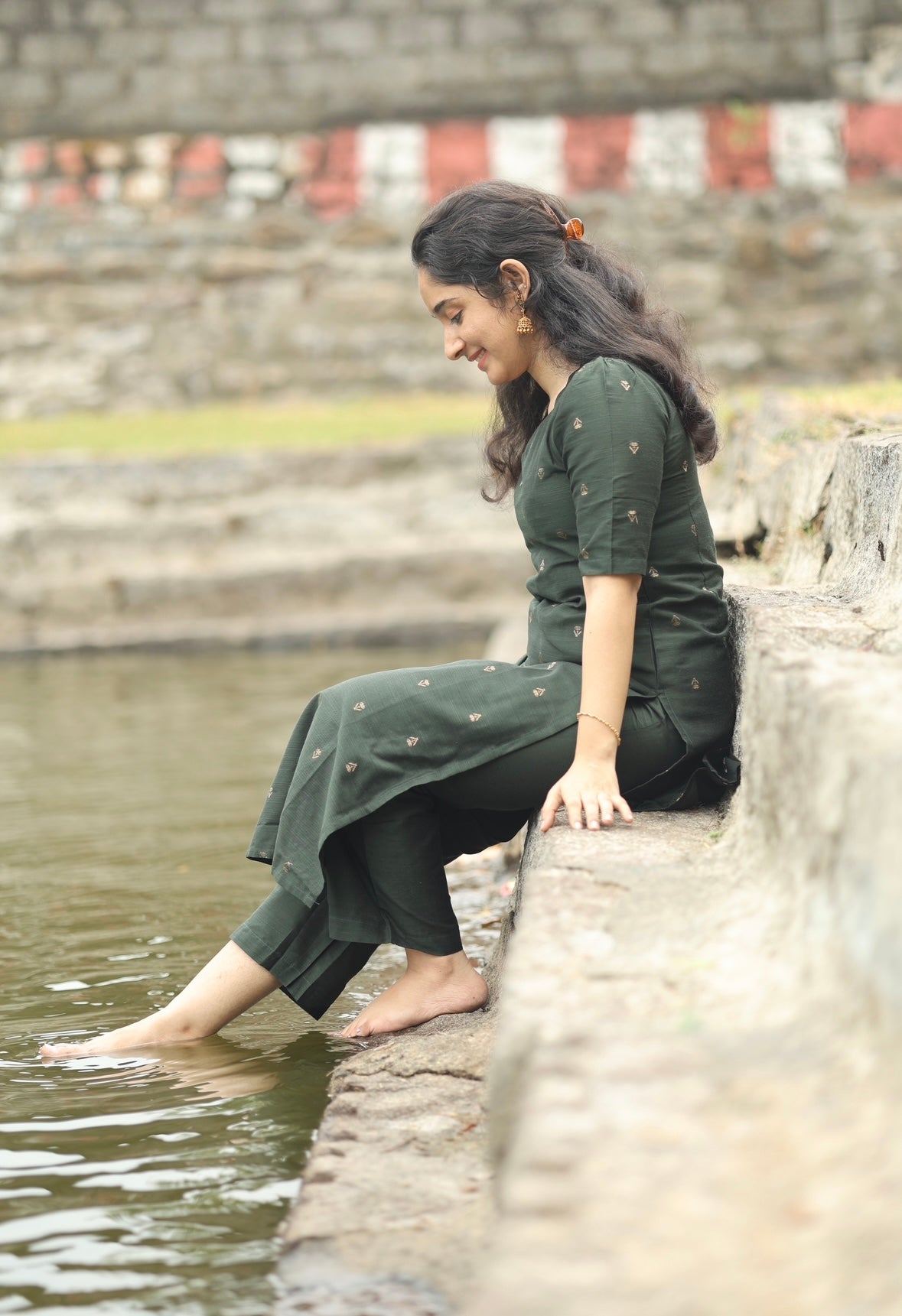 Meenakshi-Bottle green