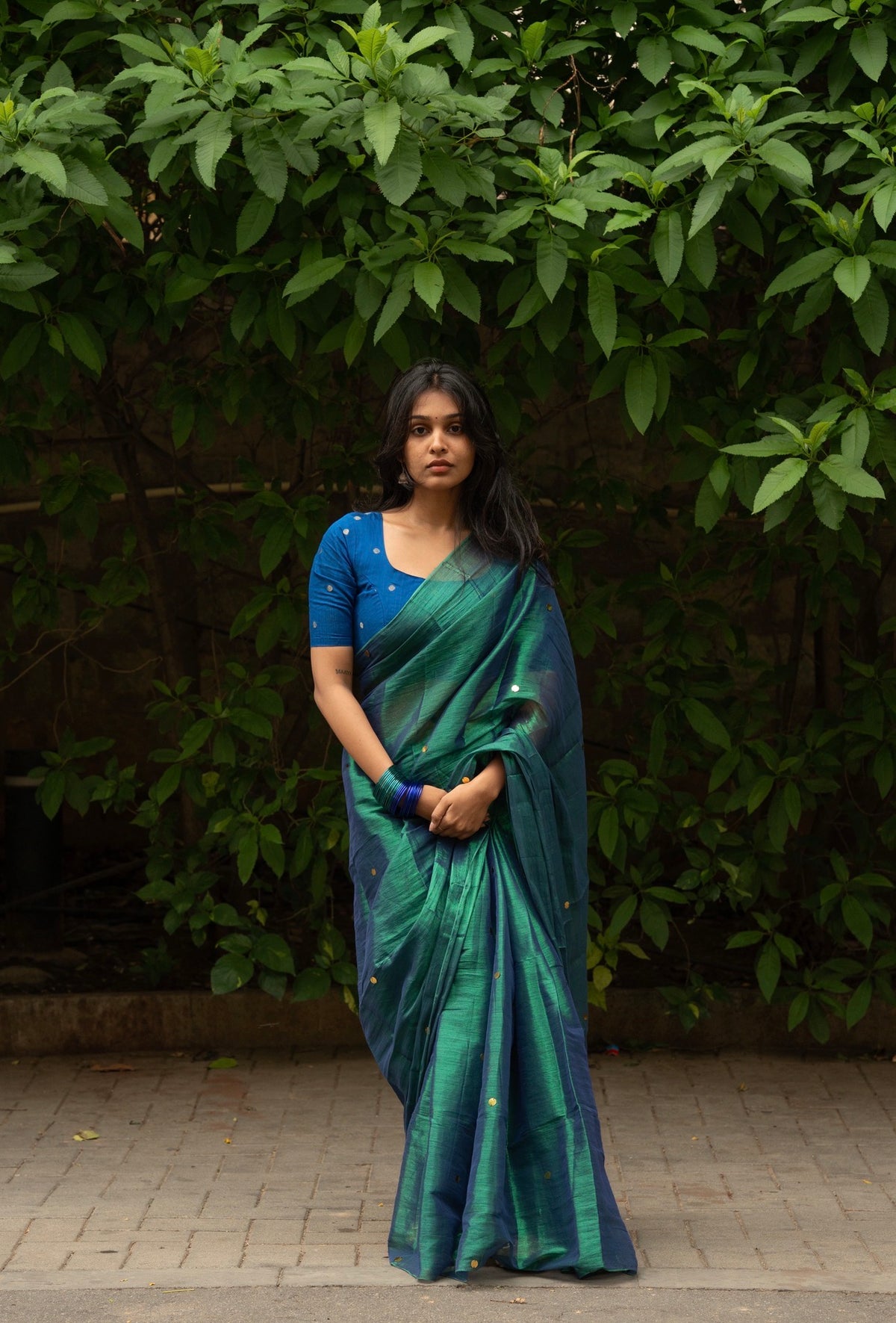 Raw silk blouse