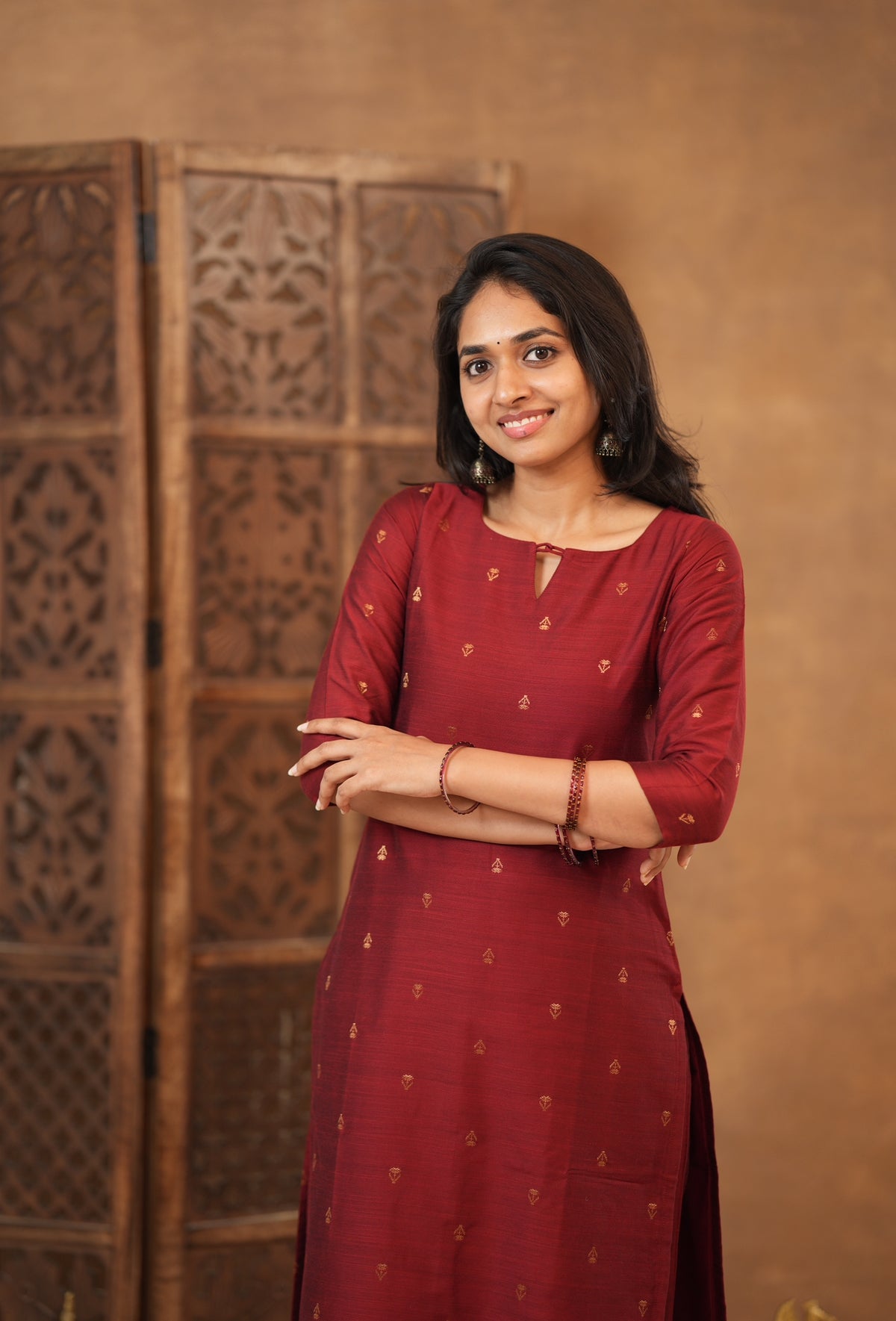 Meenakshi-Maroon