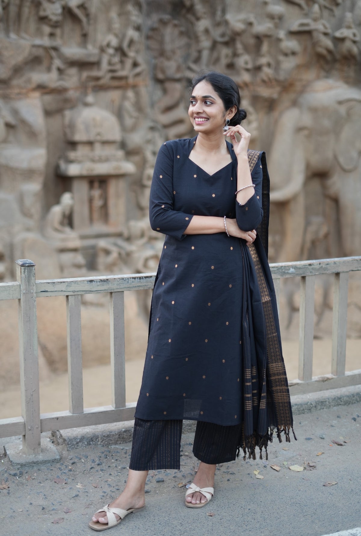ANUSHA-Southcotton polka set