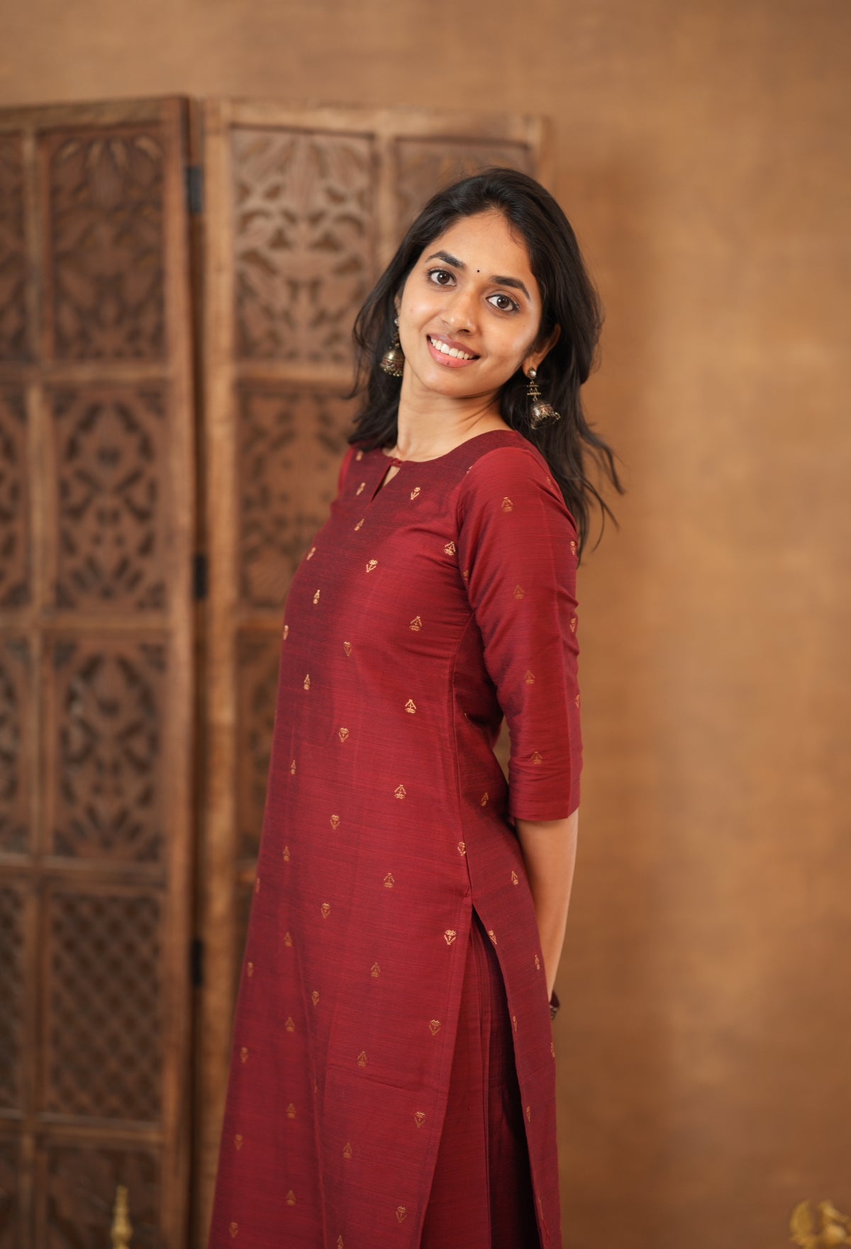 Meenakshi-Maroon