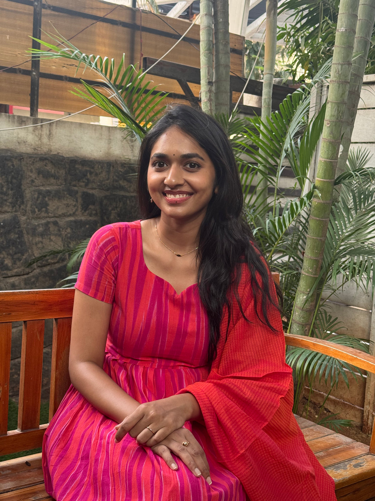 Sangavi – Pink Ikkat Box-Pleat Kurta Suit Set