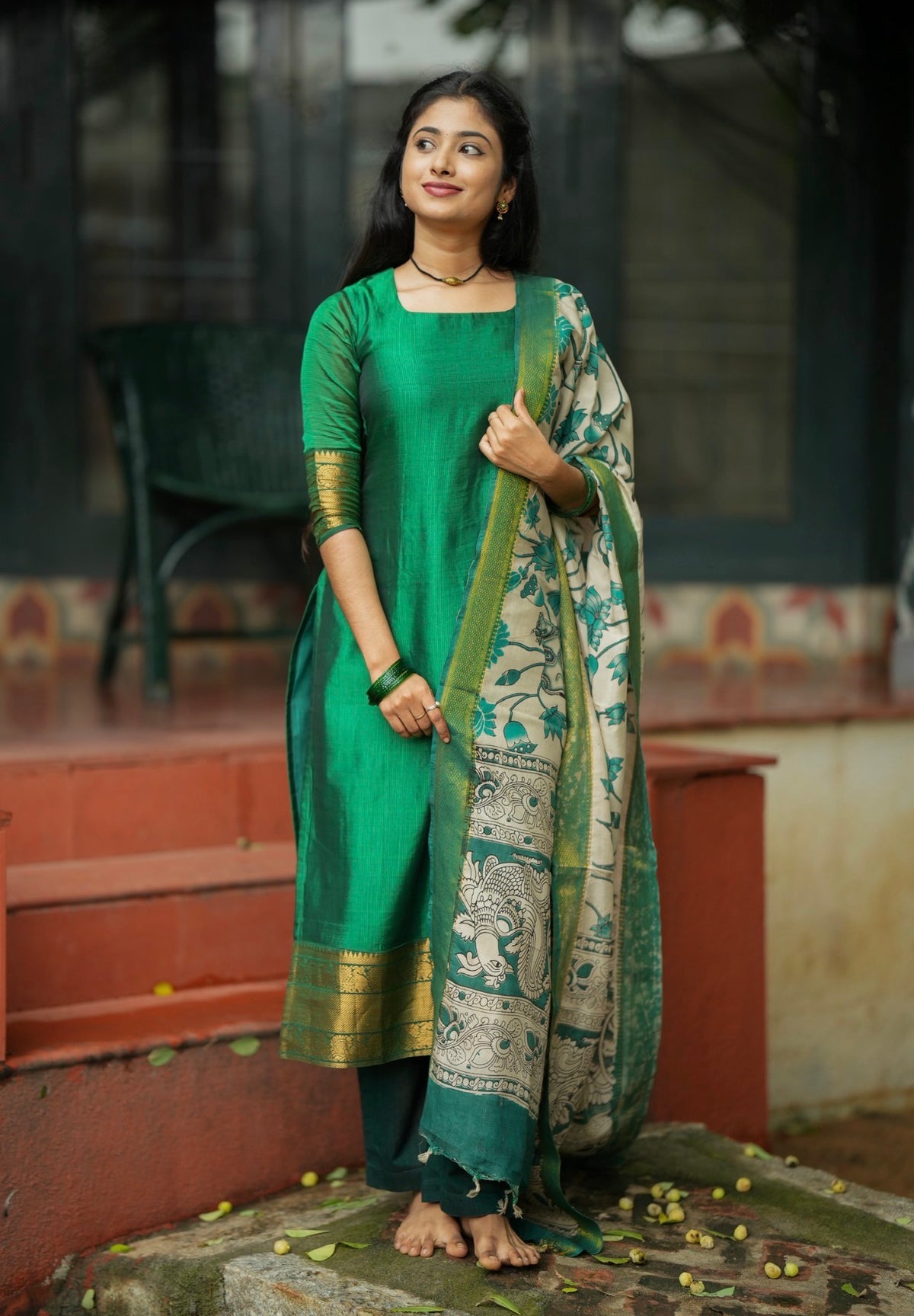 kalamkari silk dupatta-VC998