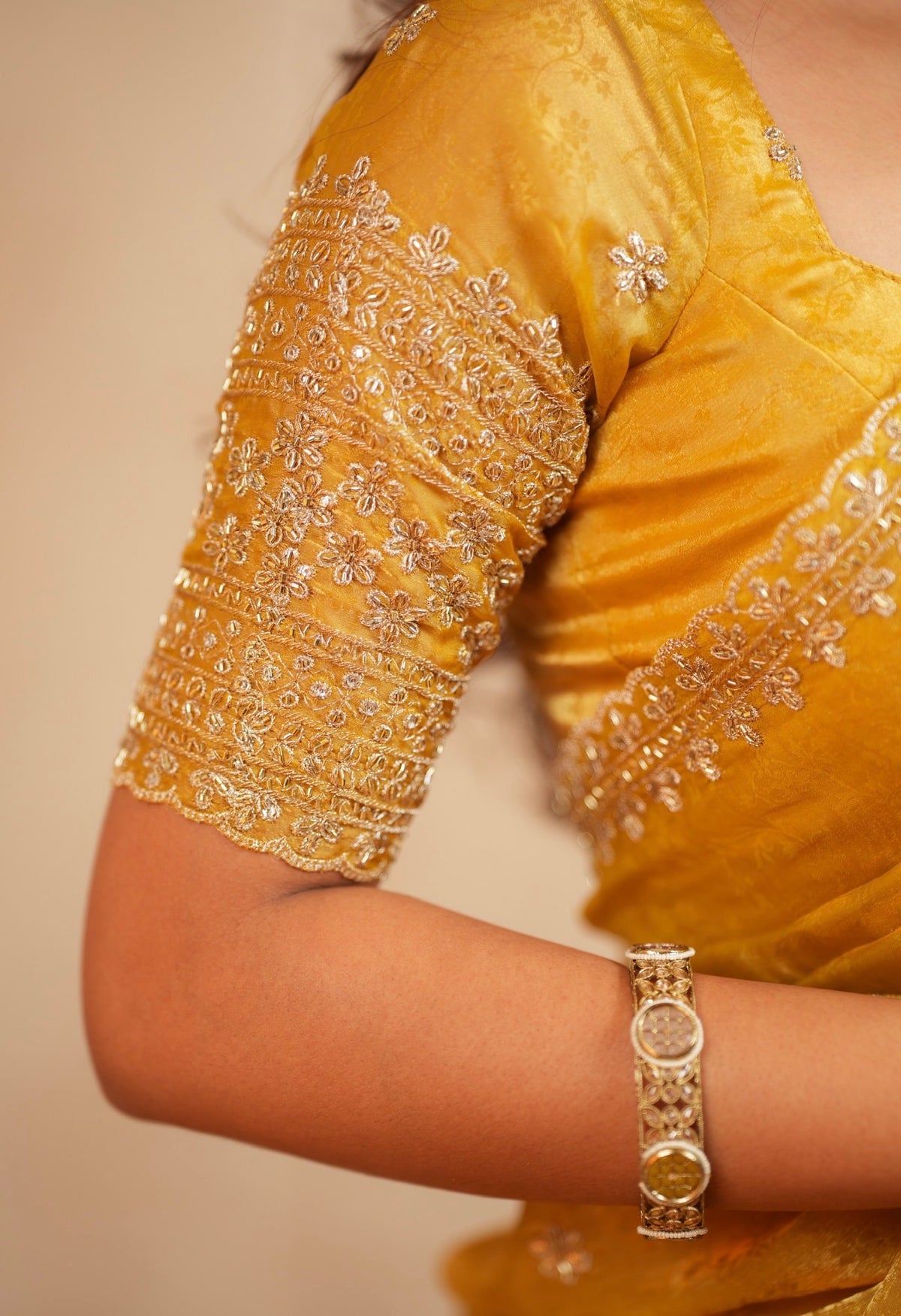 Swathi – Yellow Sequin Lehenga with Dupatta