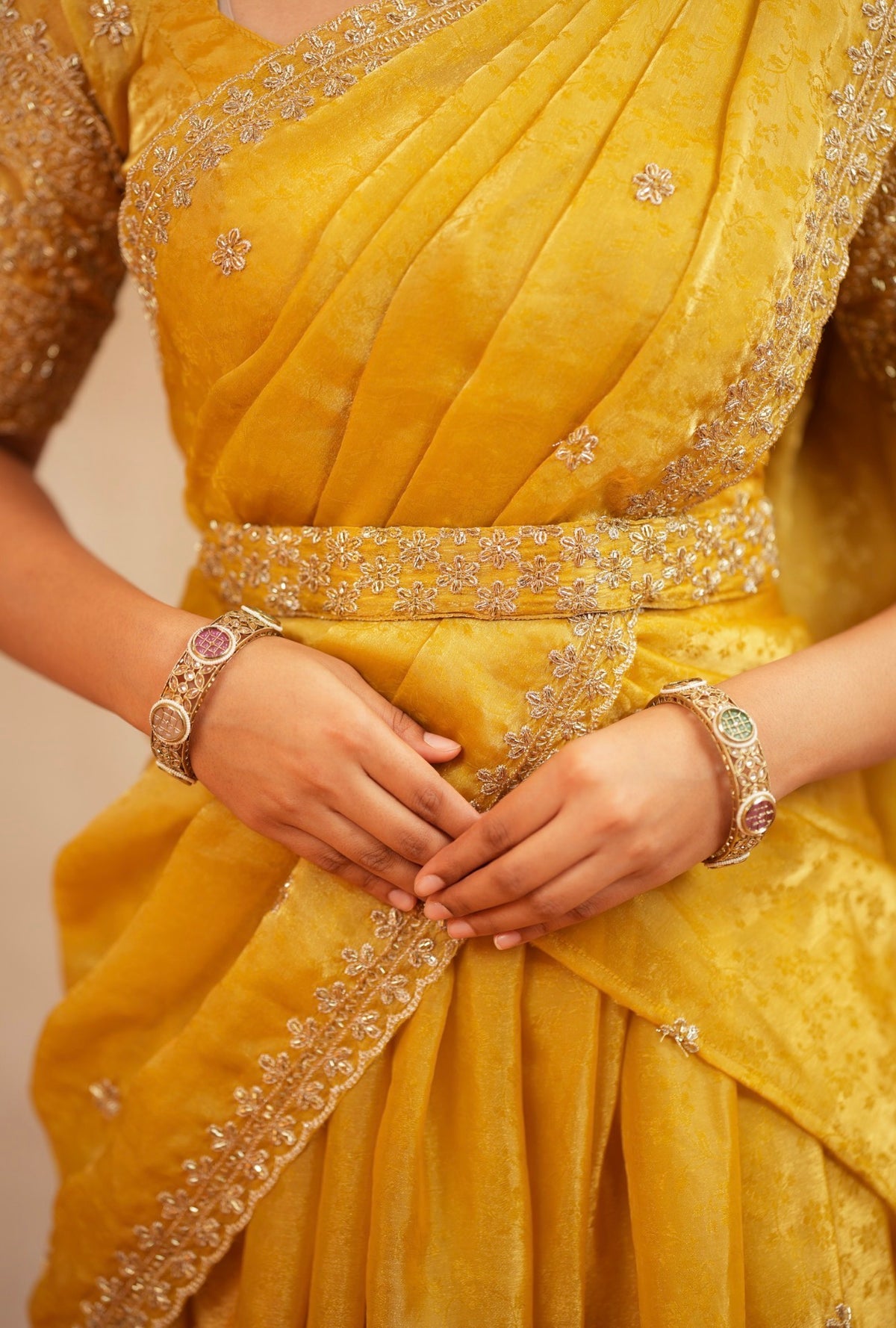 Swathi – Yellow Sequin Lehenga with Dupatta
