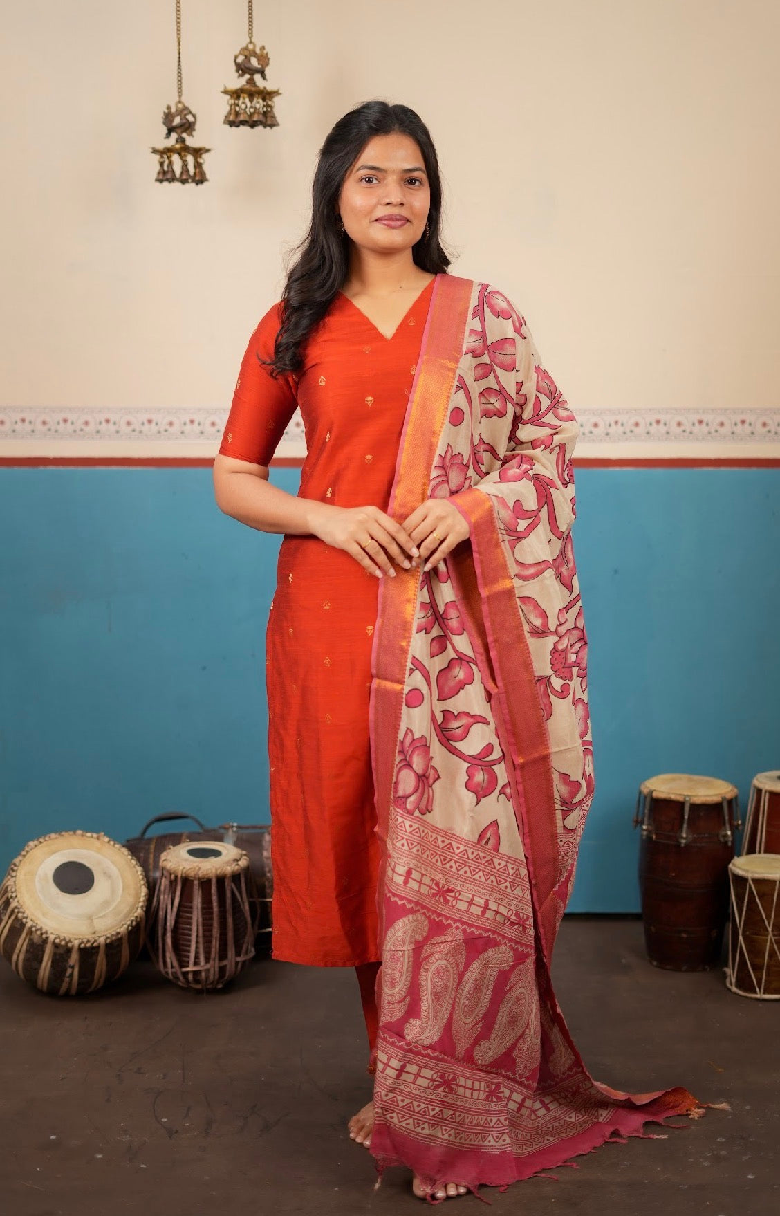 kalamkari silk dupatta-VC994