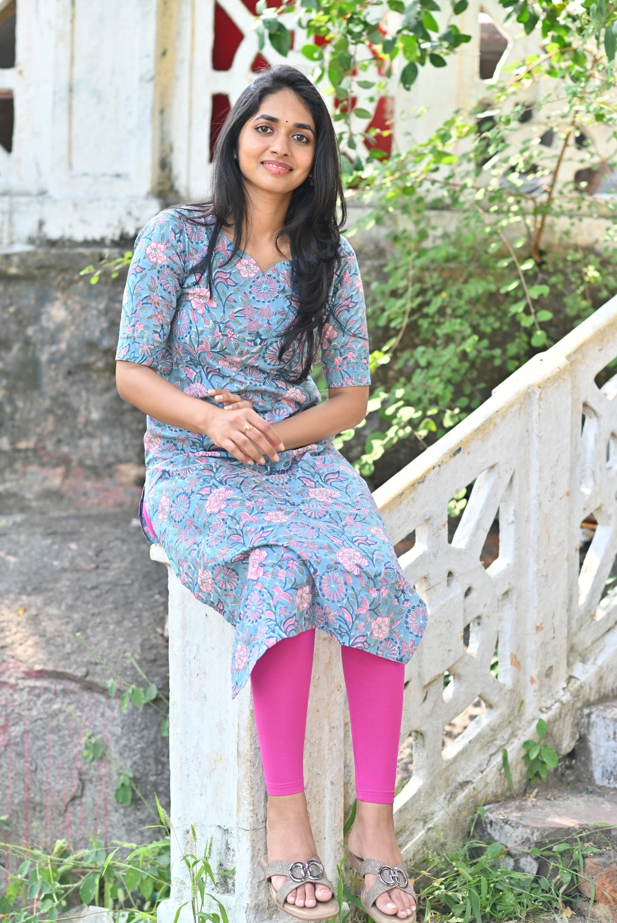 Madhu (Floral-Blue)