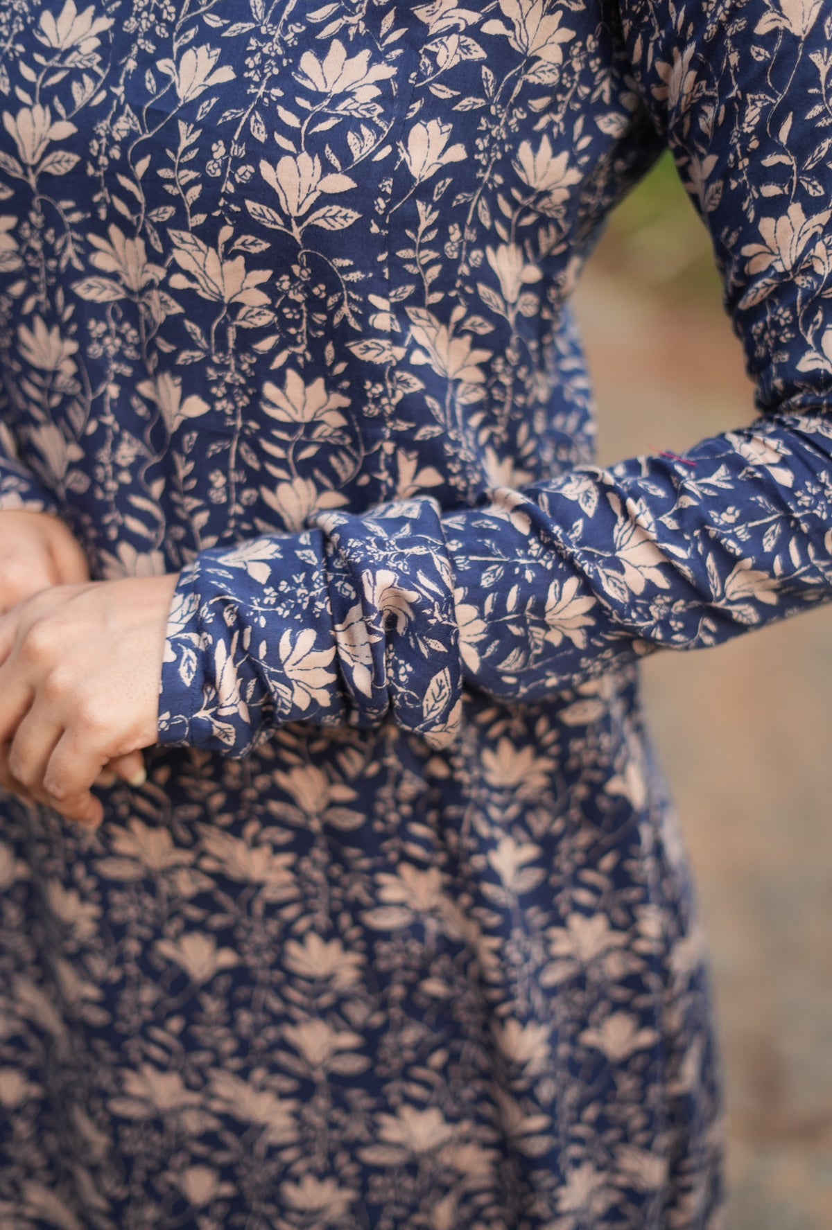 Rakshana – Floral Modal Silk A-Line Suit Set