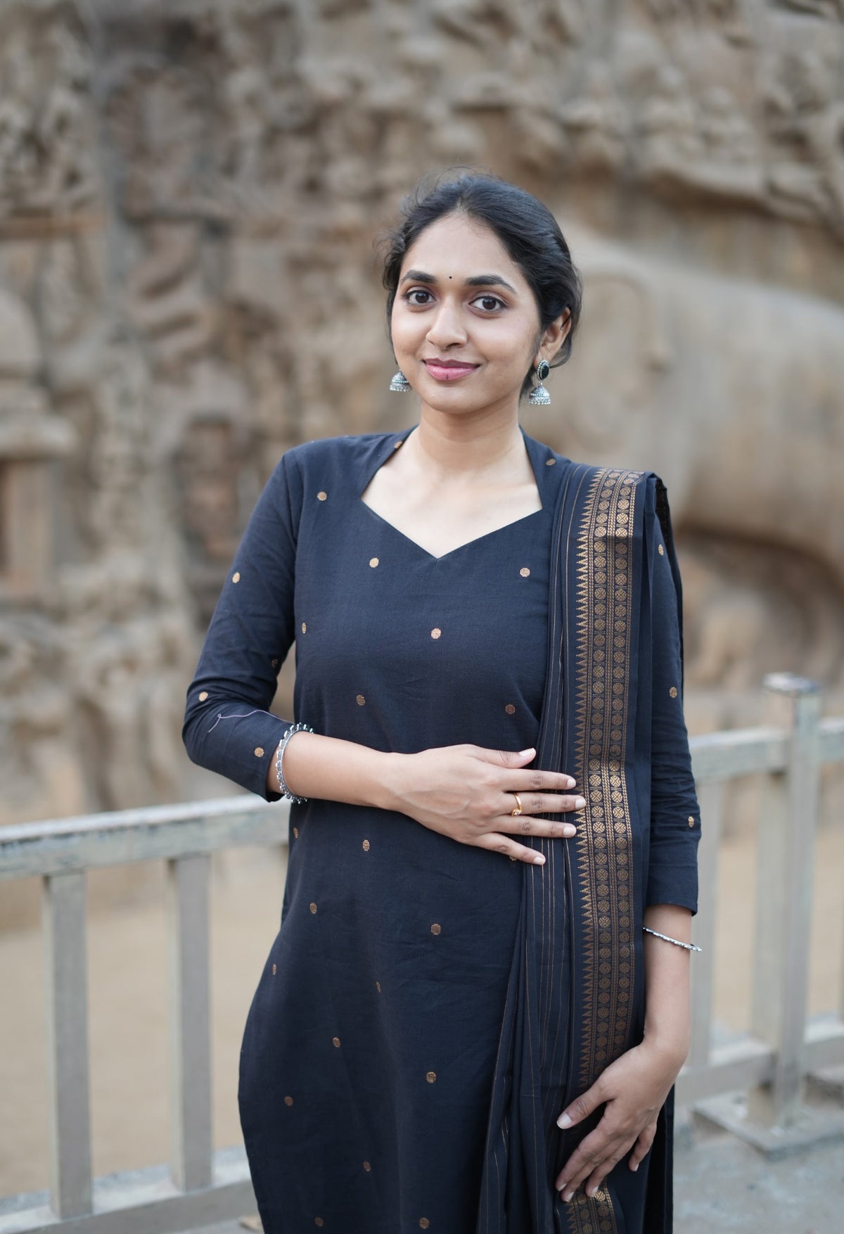 ANUSHA-Southcotton polka set