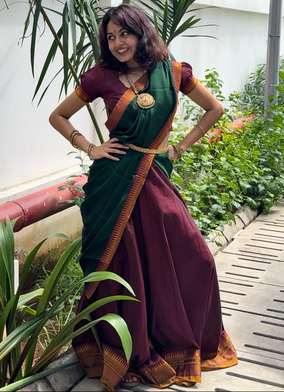 DHRITHI-Narayanpet Handloom half saree(VC786)