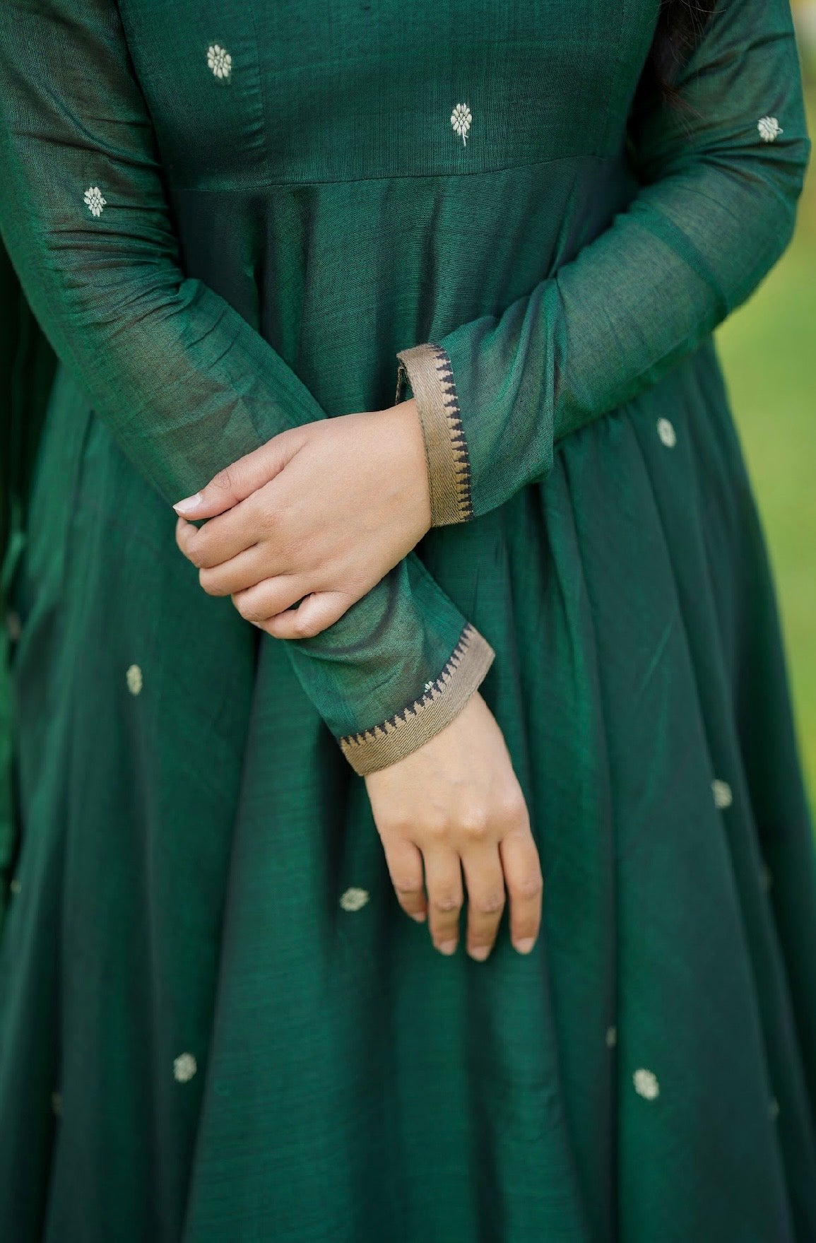 Tharika – Emerald Narayanpet Kalamkari Anarkali Suit