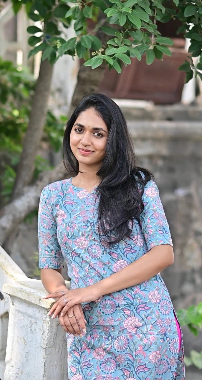 Madhu (Floral-Blue)