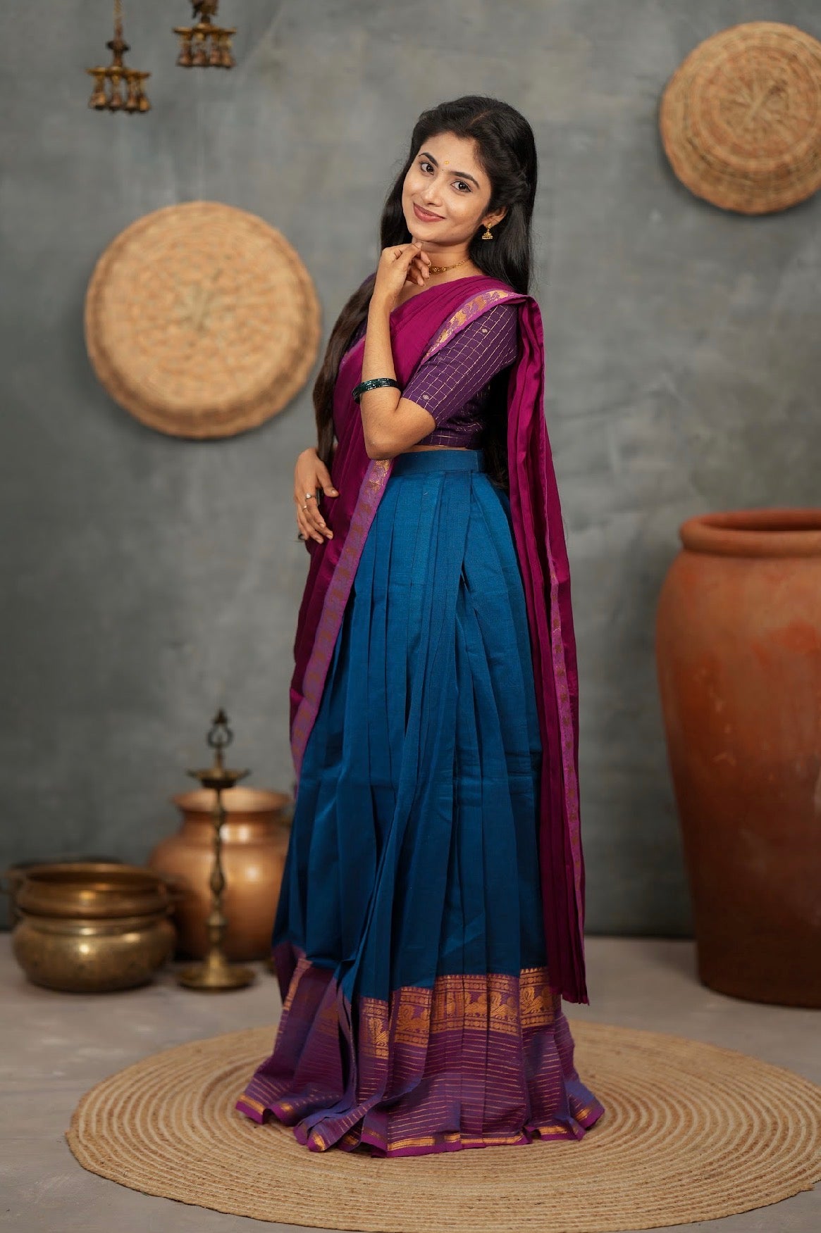 RANGANAYAKI-Blue with violet