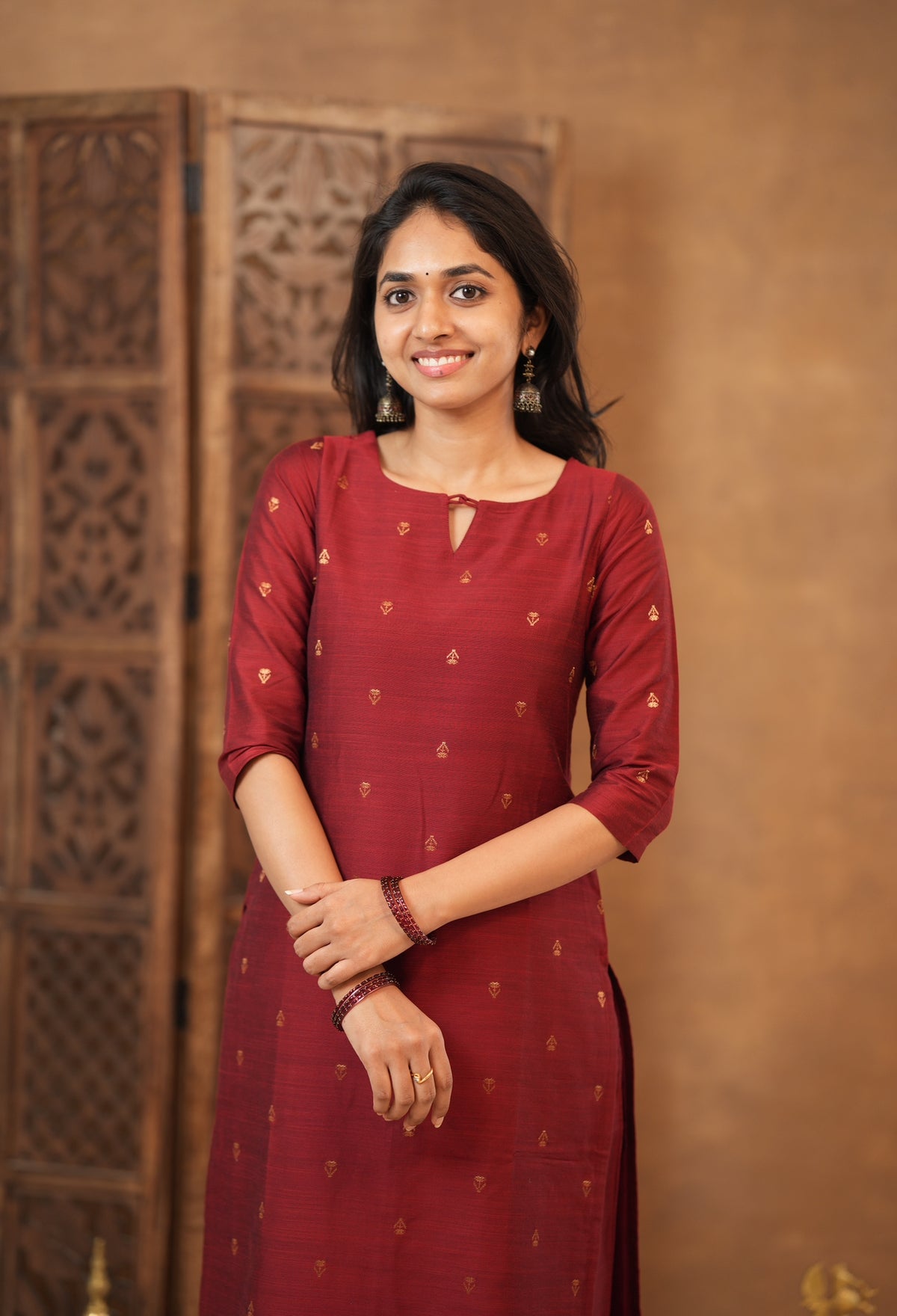Meenakshi-Maroon