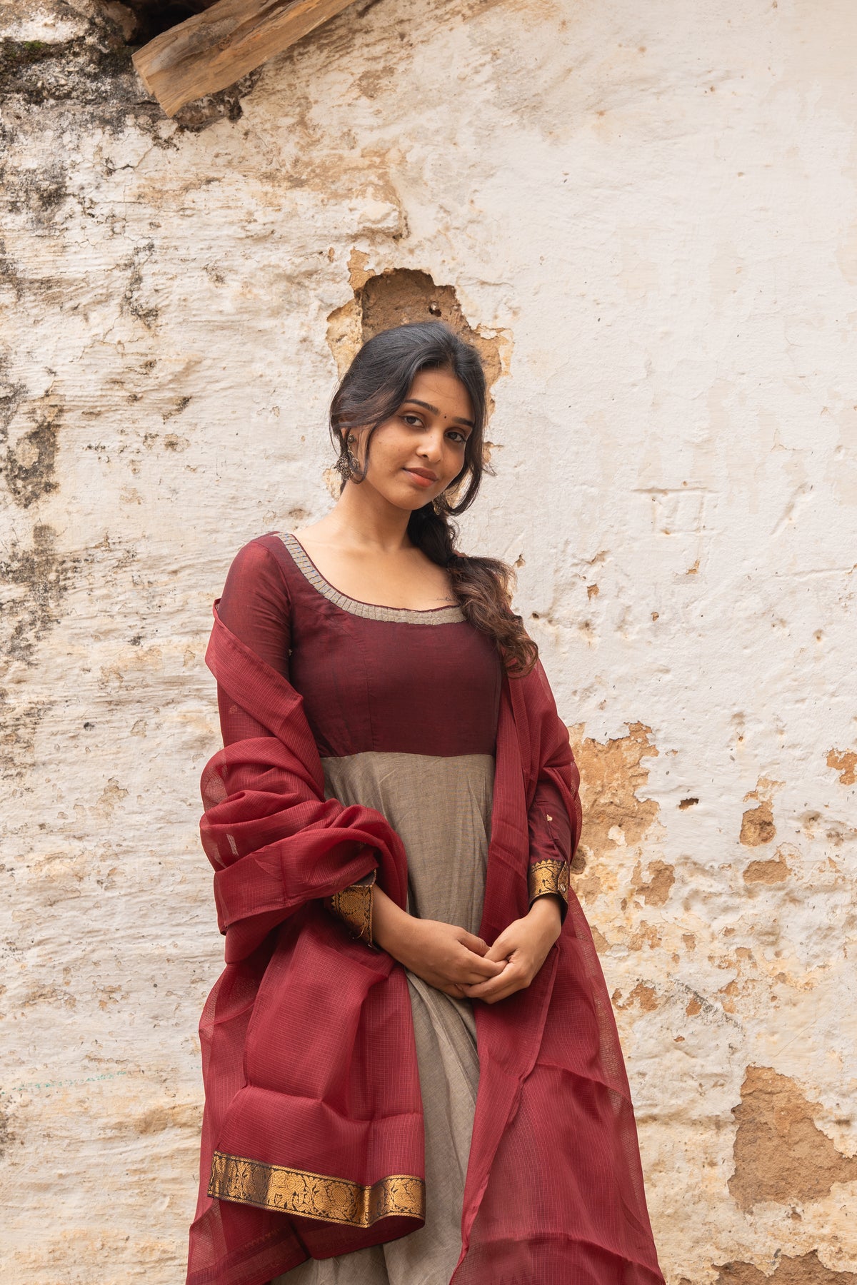 Vedha – Black Narayanpet Kalamkari Yoke Anarkali Suit