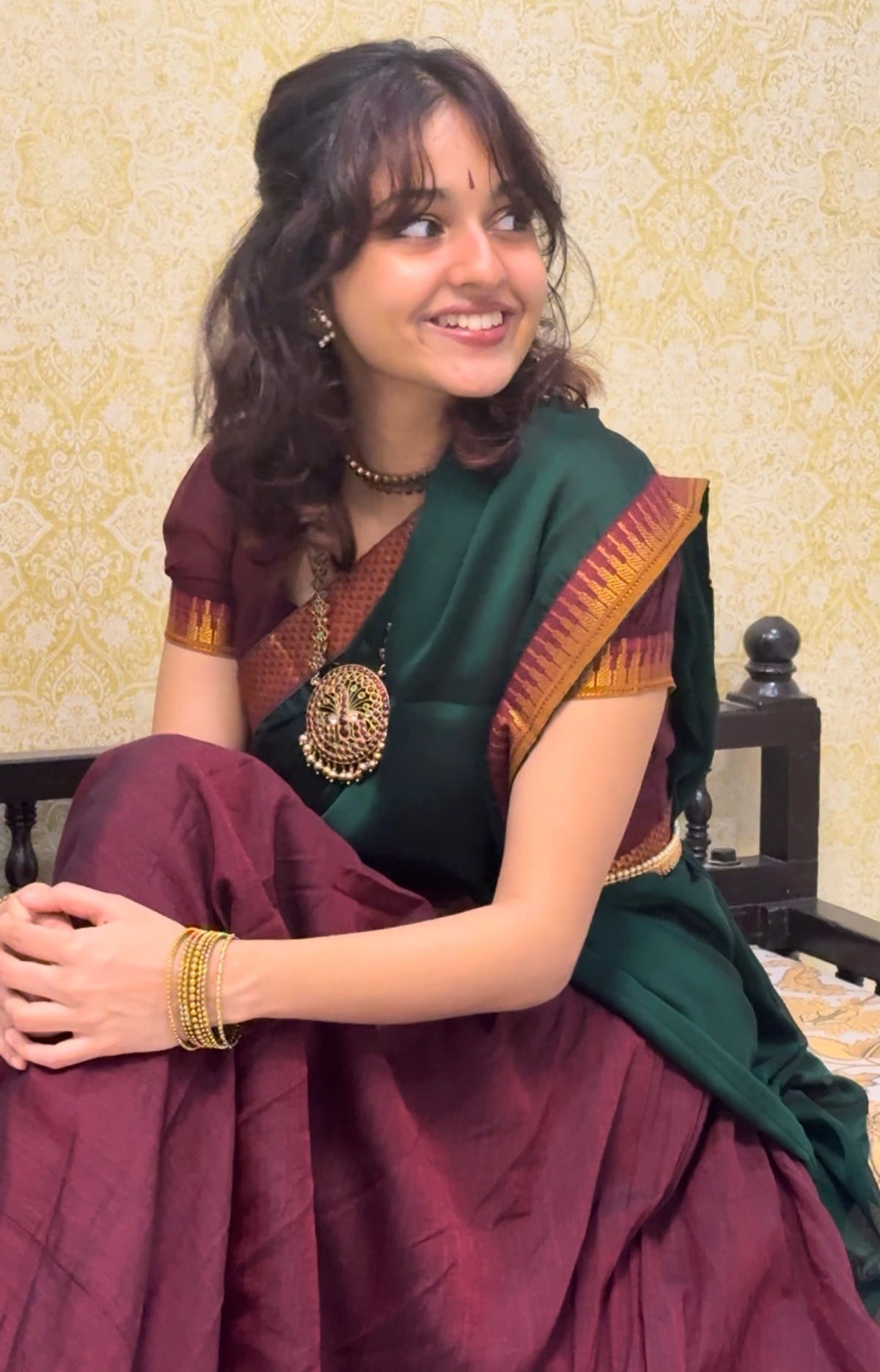 DHRITHI-Narayanpet Handloom half saree(VC786)