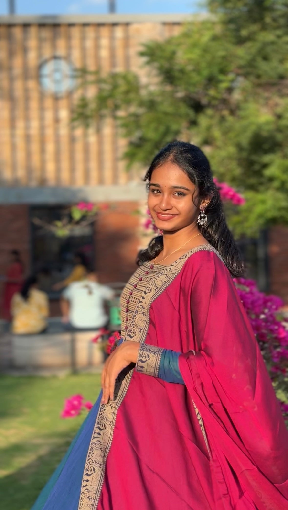Mirna – Blue Narayanpet Handloom Anarkali Suit