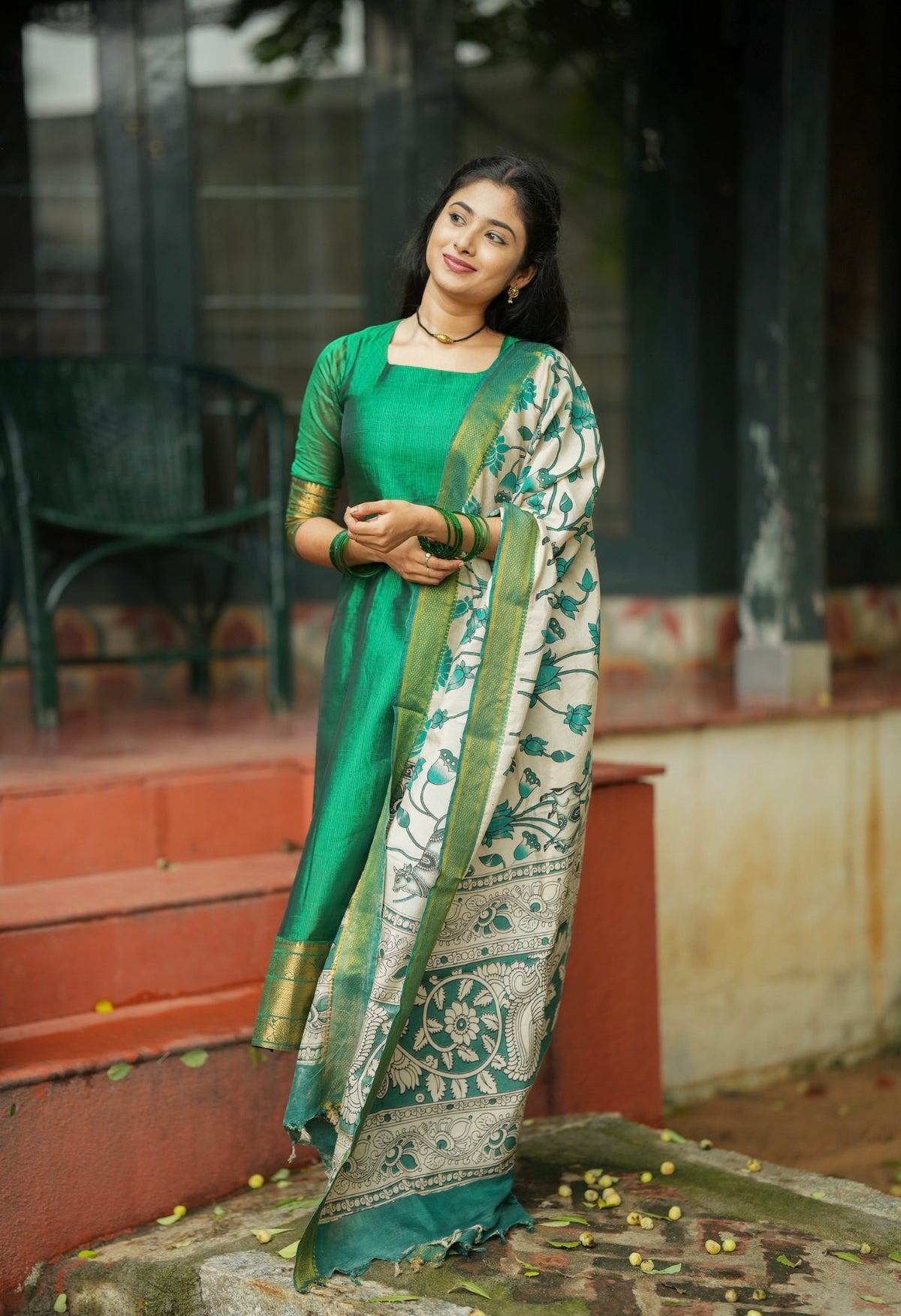 kalamkari silk dupatta-VC998