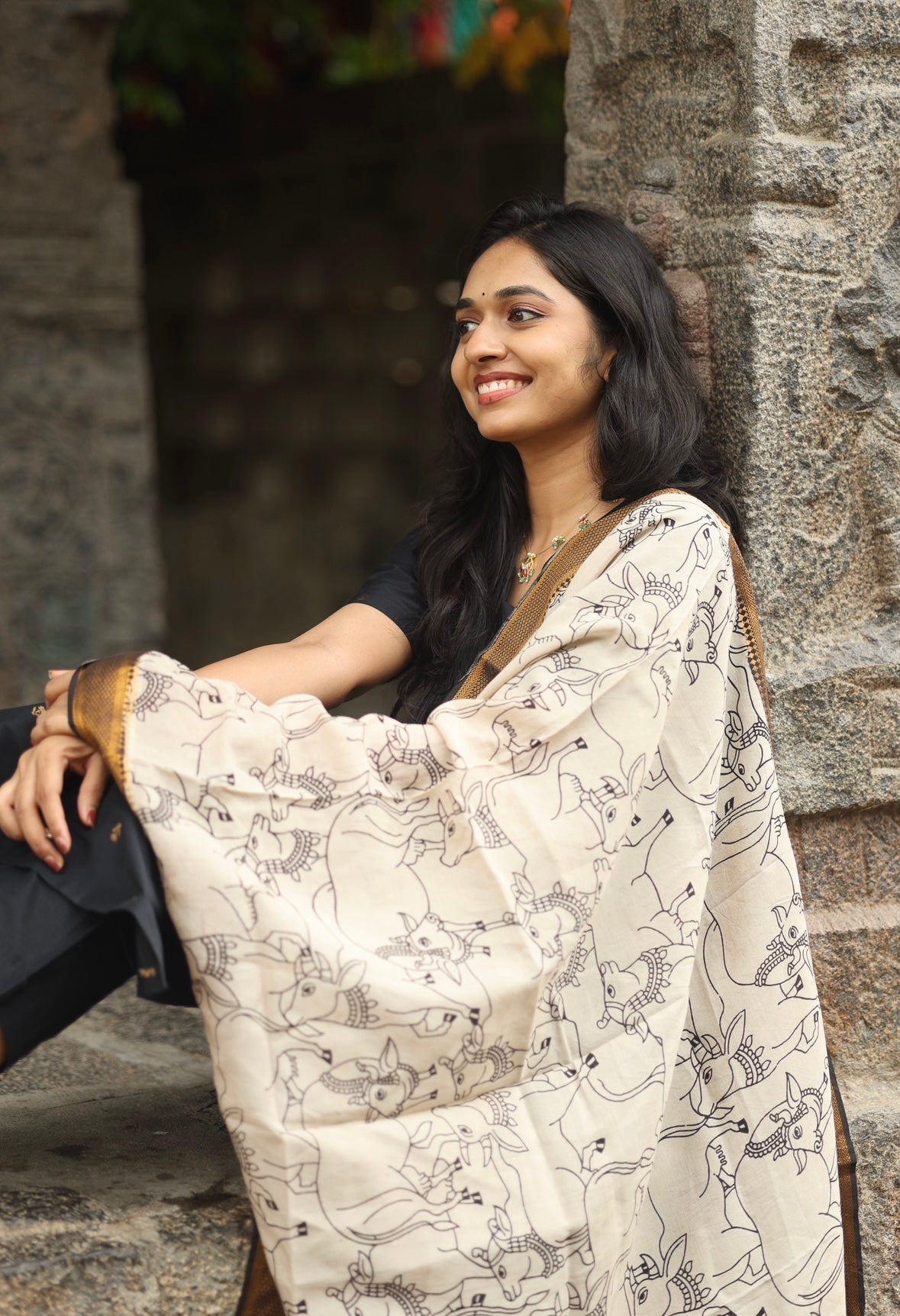 kalamkari silk dupatta-VC997