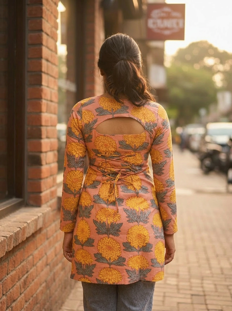 Megha-2 in 1 short Kurti ( VC769)