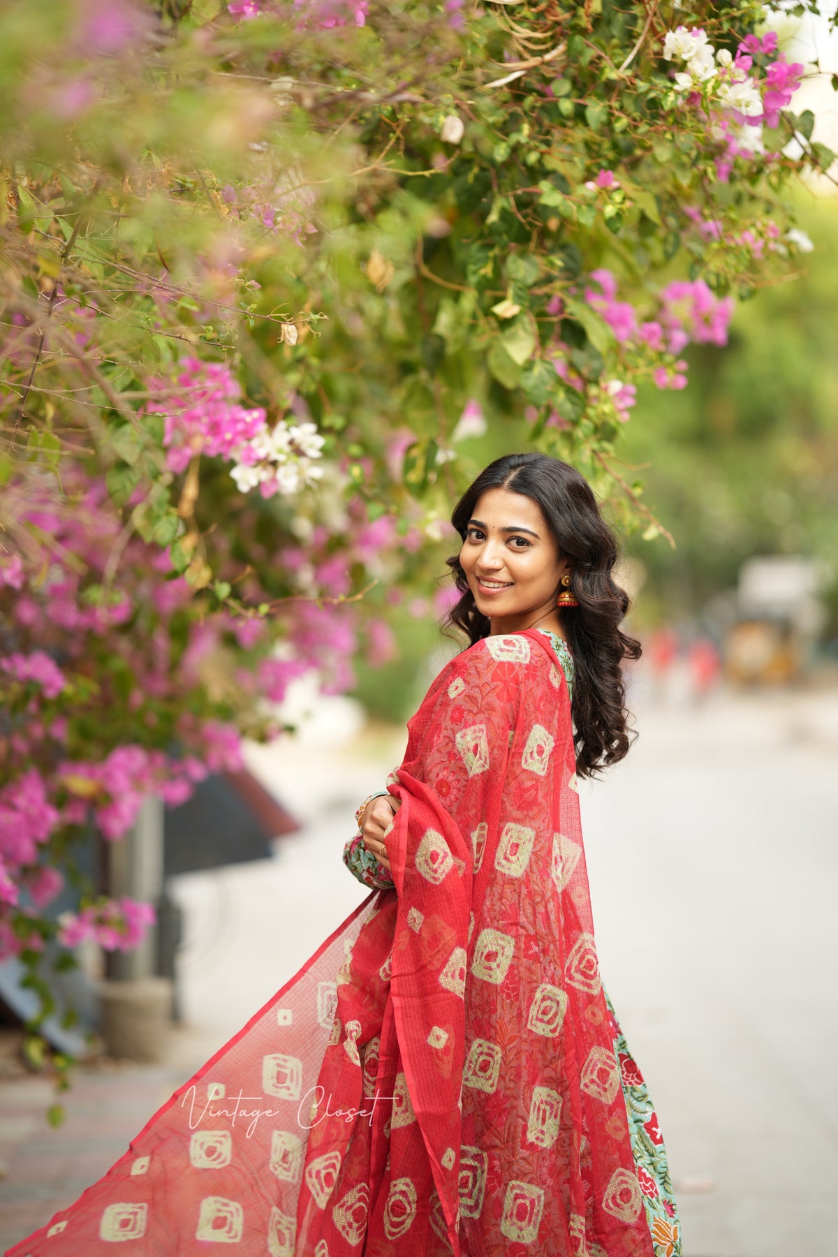 Sita – Floral Organic Cotton Block Print Anarkali Suit Set
