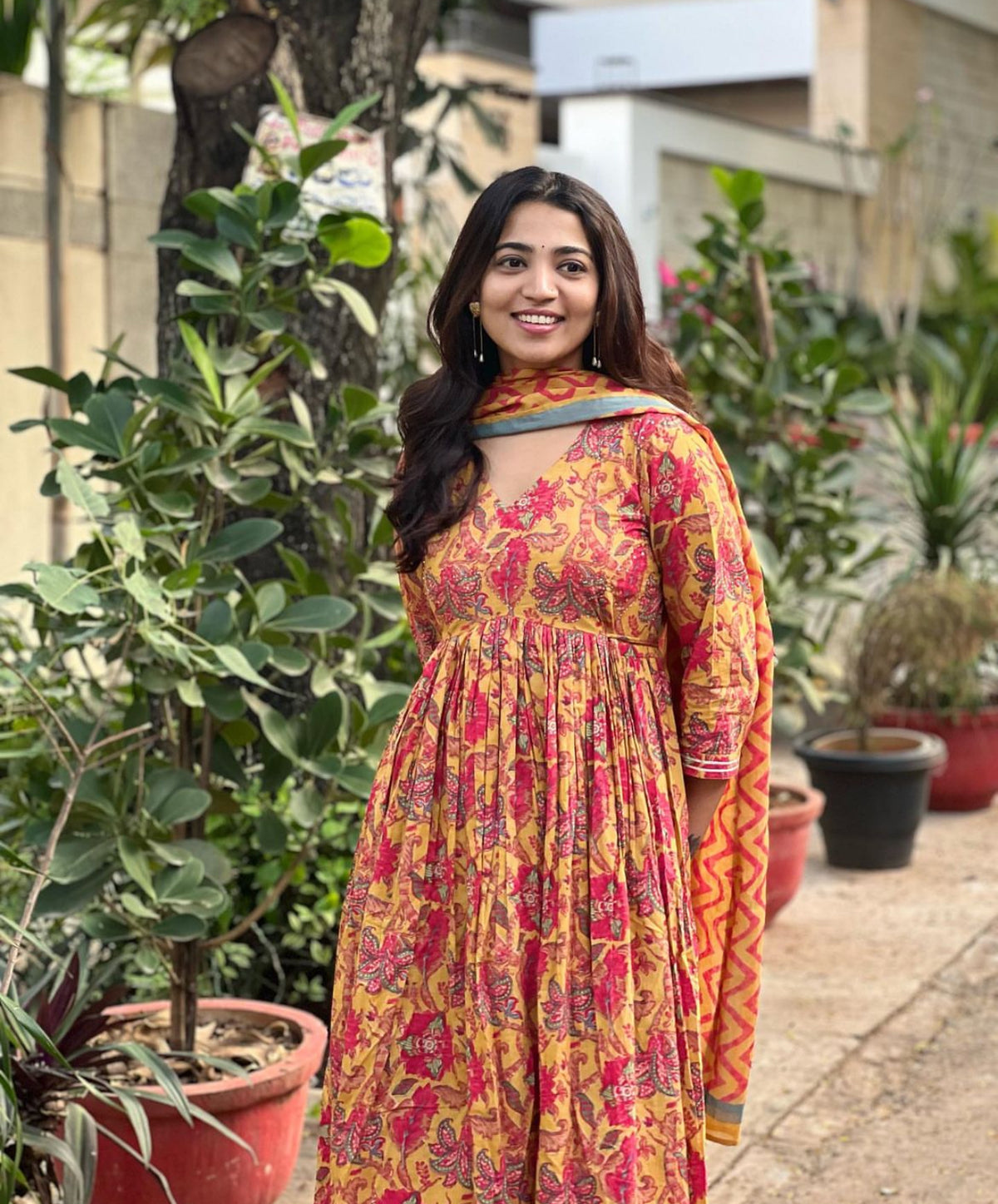 Sanjana – Mustard Sequin Kurta Suit Set