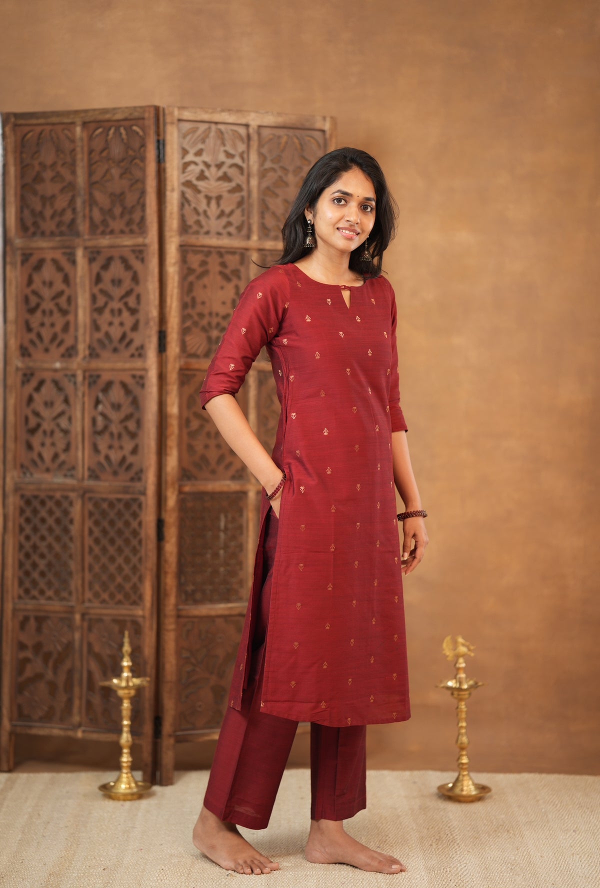 Meenakshi-Maroon