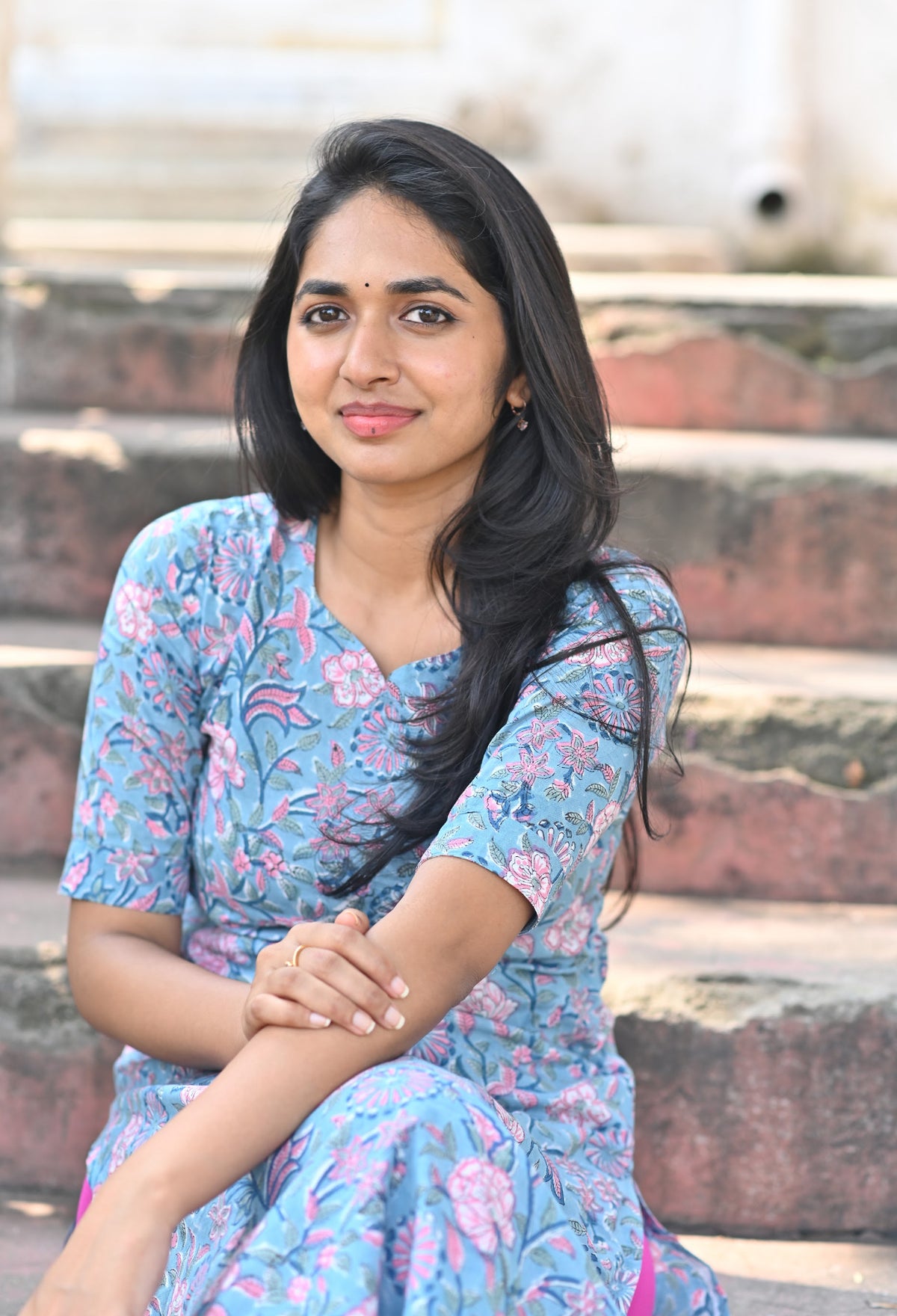 Madhu (Floral-Blue)
