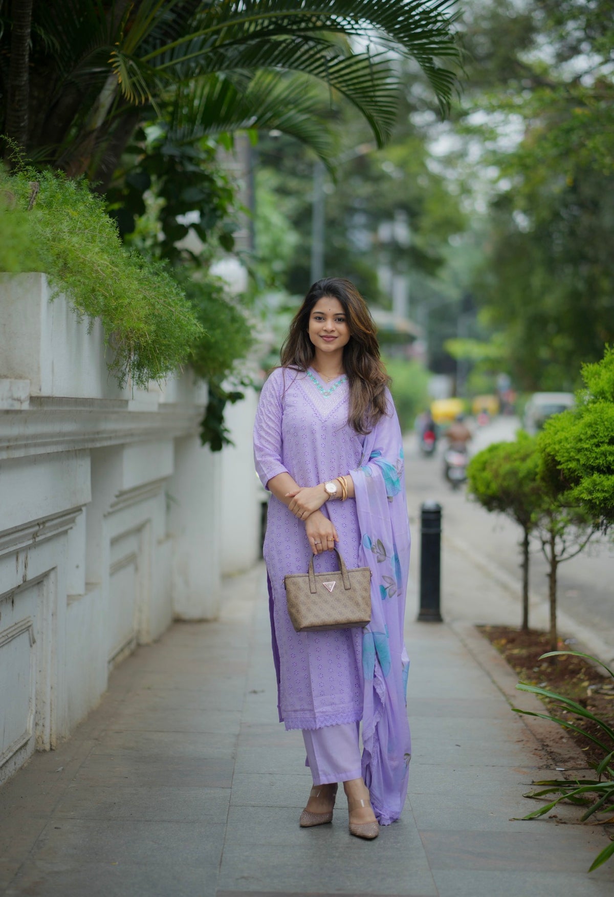 Vedha – Hakoba Cotton Kurti Set with Palazzo & Dupatta (VC747)