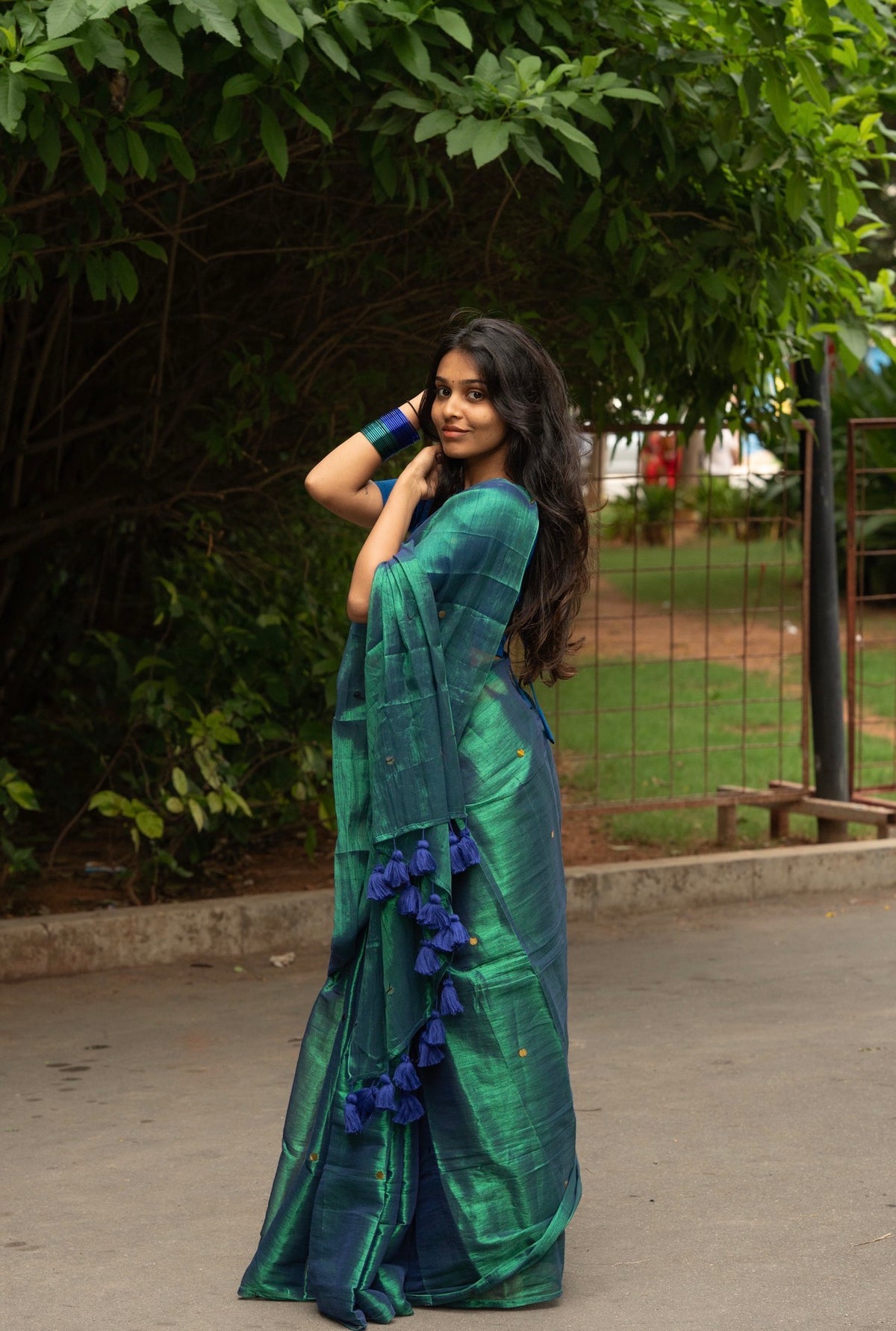 Raw silk blouse