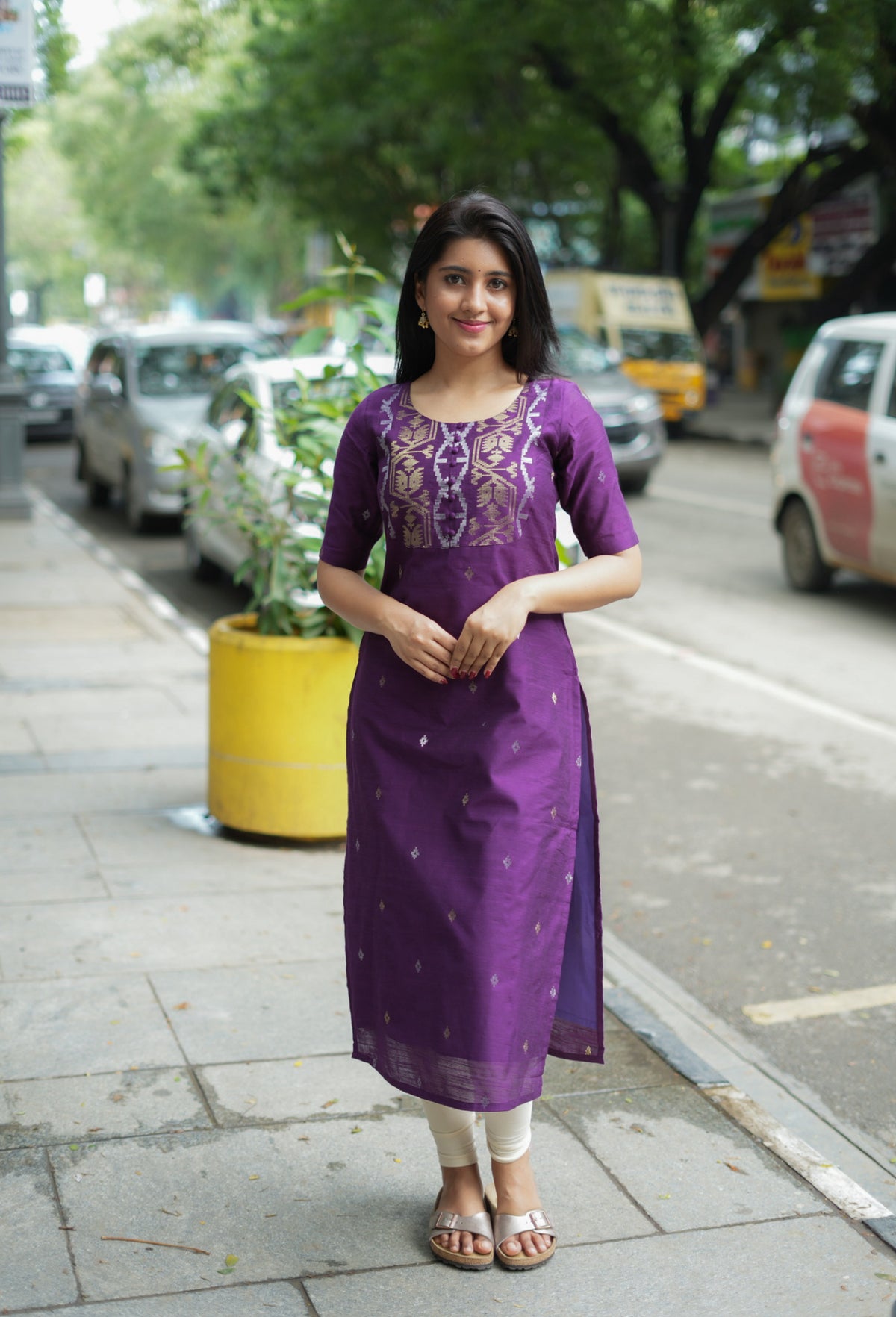 Preethi-Jamdani(Violet)