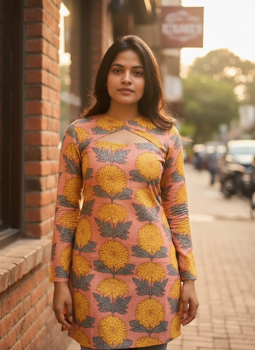 Megha-2 in 1 short Kurti ( VC769)