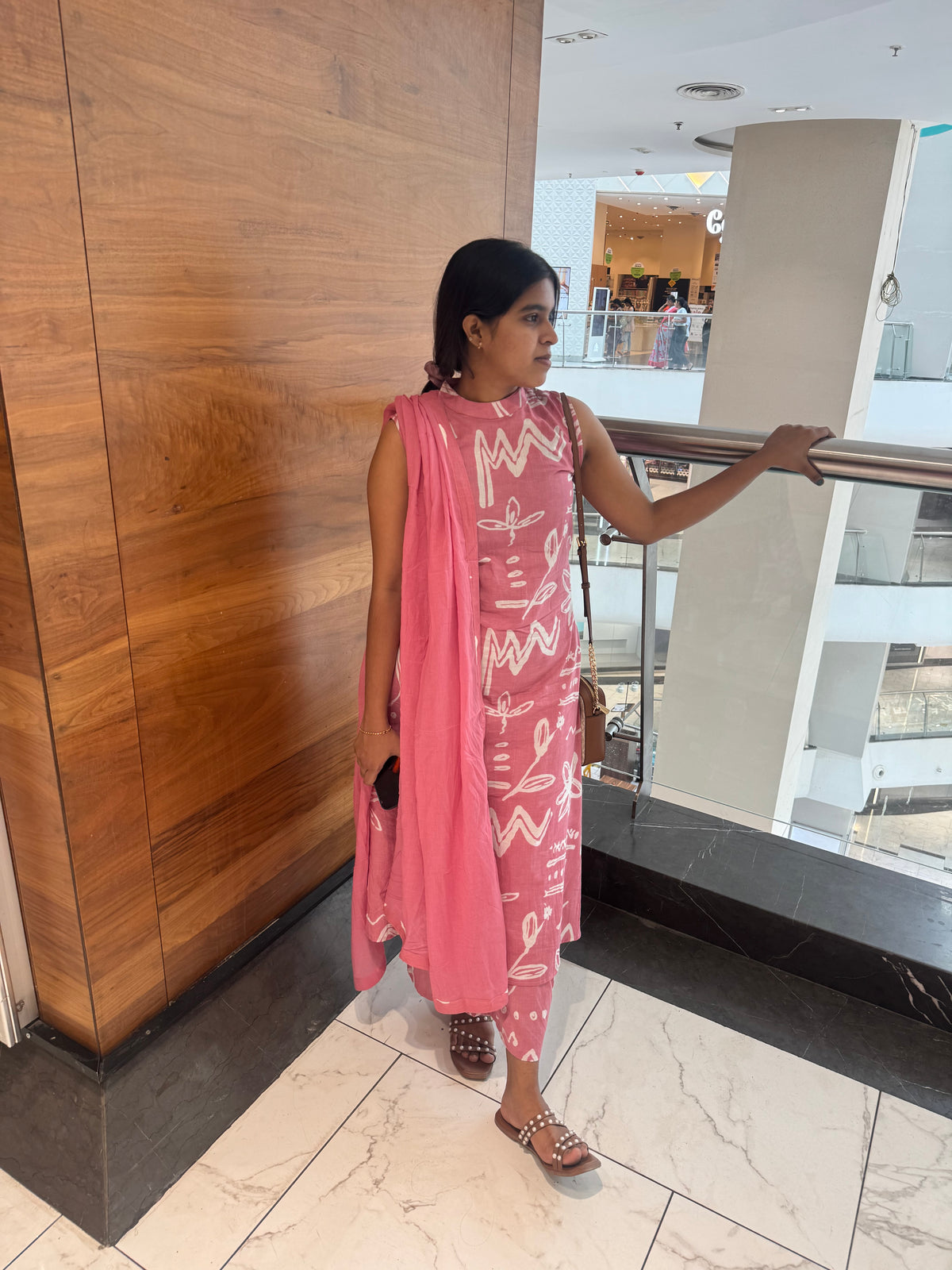 Sharma – Pink Cotton Halter Kurta & Palazzo Set
