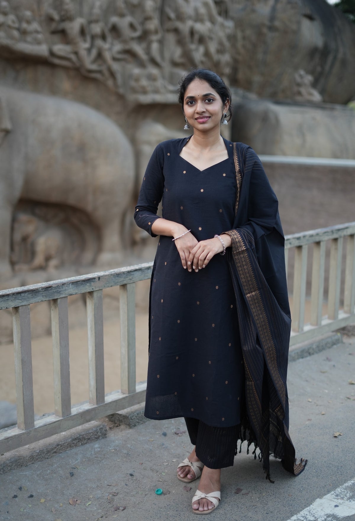 ANUSHA-Southcotton polka set