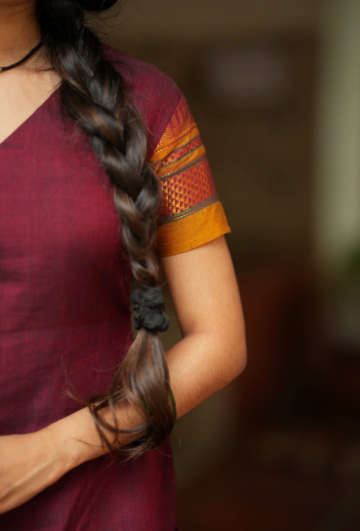 Nandhini – Narayanpet Handloom Straight Fusion Suit Set