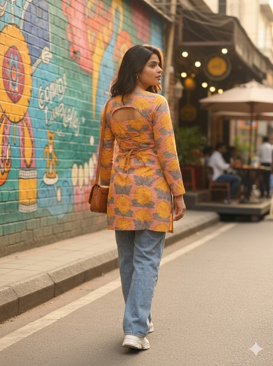 Megha-2 in 1 short Kurti ( VC769)