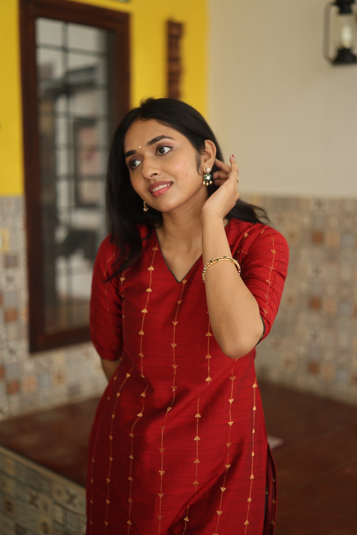 Yashodha-MAROON AND GREEN