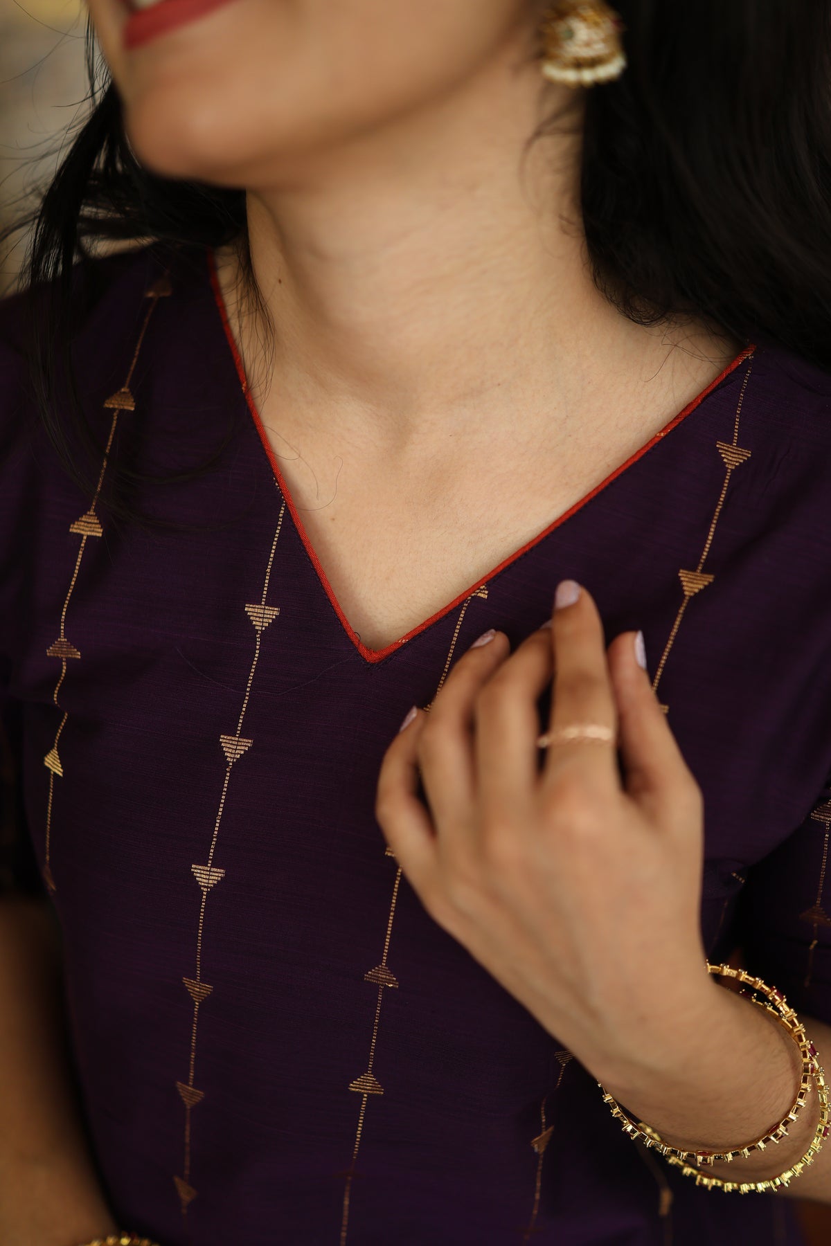 Yashodha-VIOLET AND ORANGE